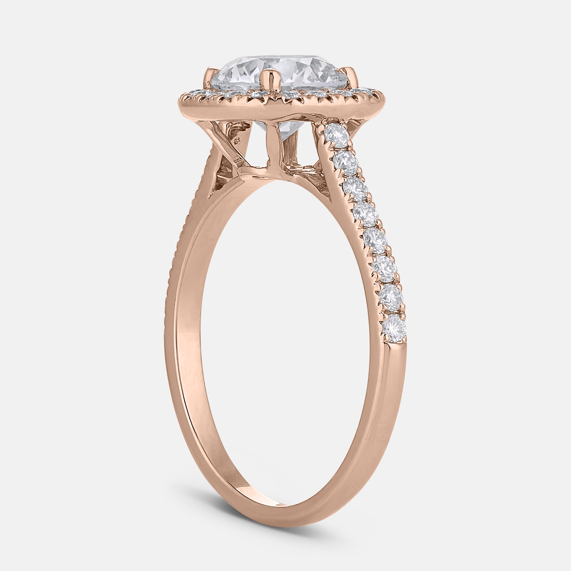 Bethany Round w/ Halo Engagement Ring