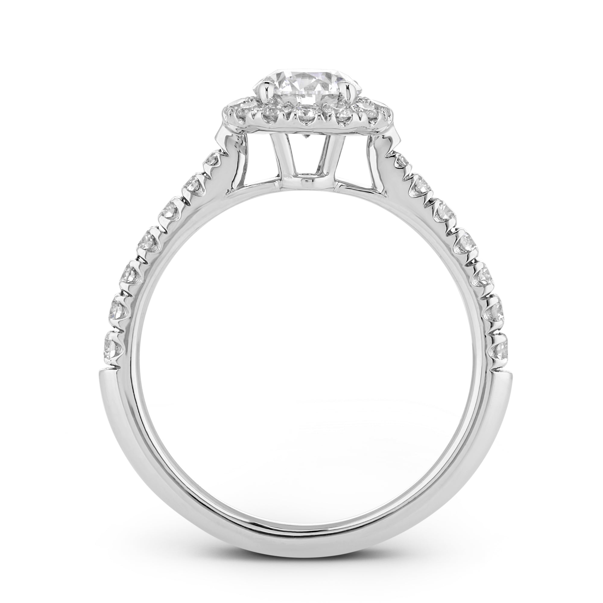 Elizabeth Round w/ Halo Engagement Ring