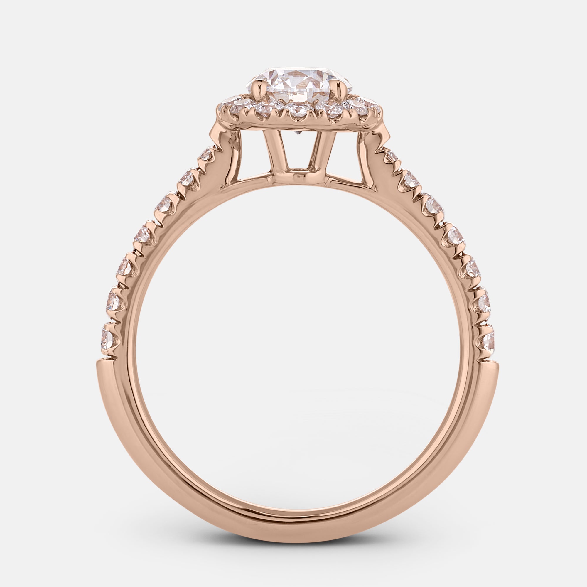 Elizabeth Round w/ Halo Engagement Ring