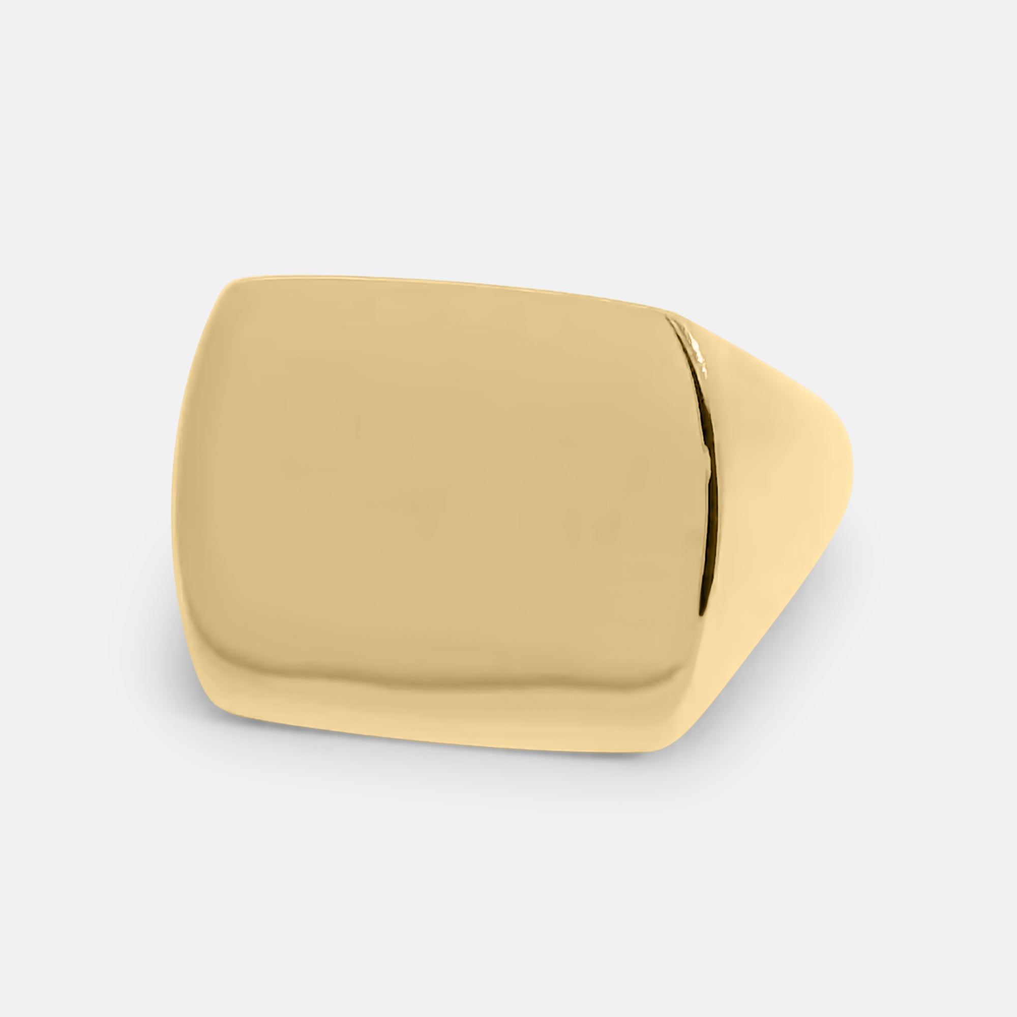 Polished Flat Rectangle Signet Ring