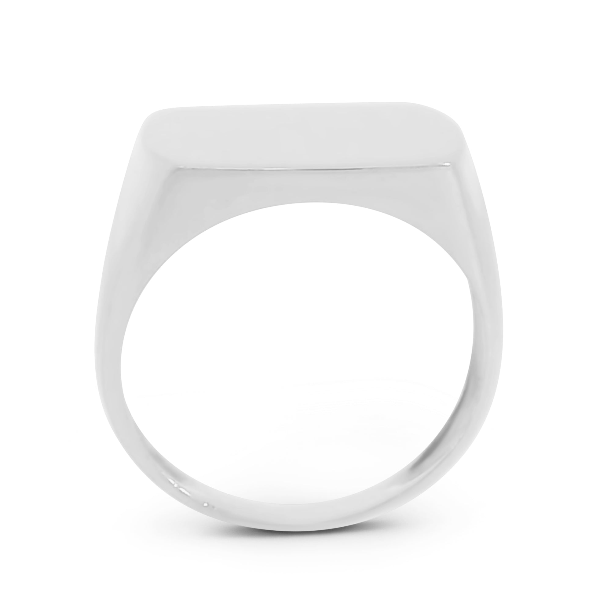 Polished Flat Rectangle Signet Ring