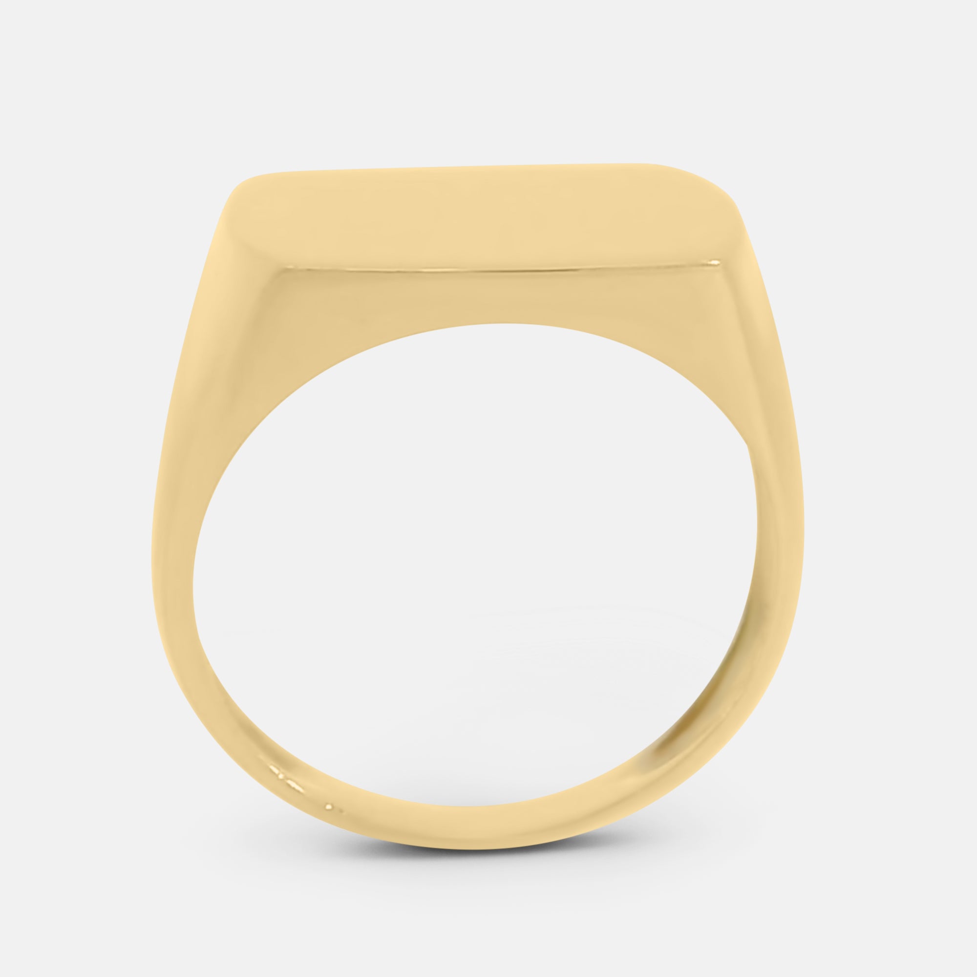Polished Flat Rectangle Signet Ring