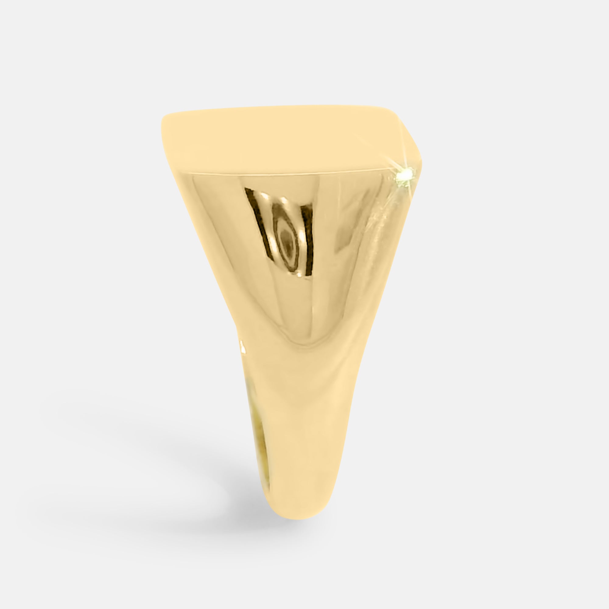 Polished Flat Rectangle Signet Ring