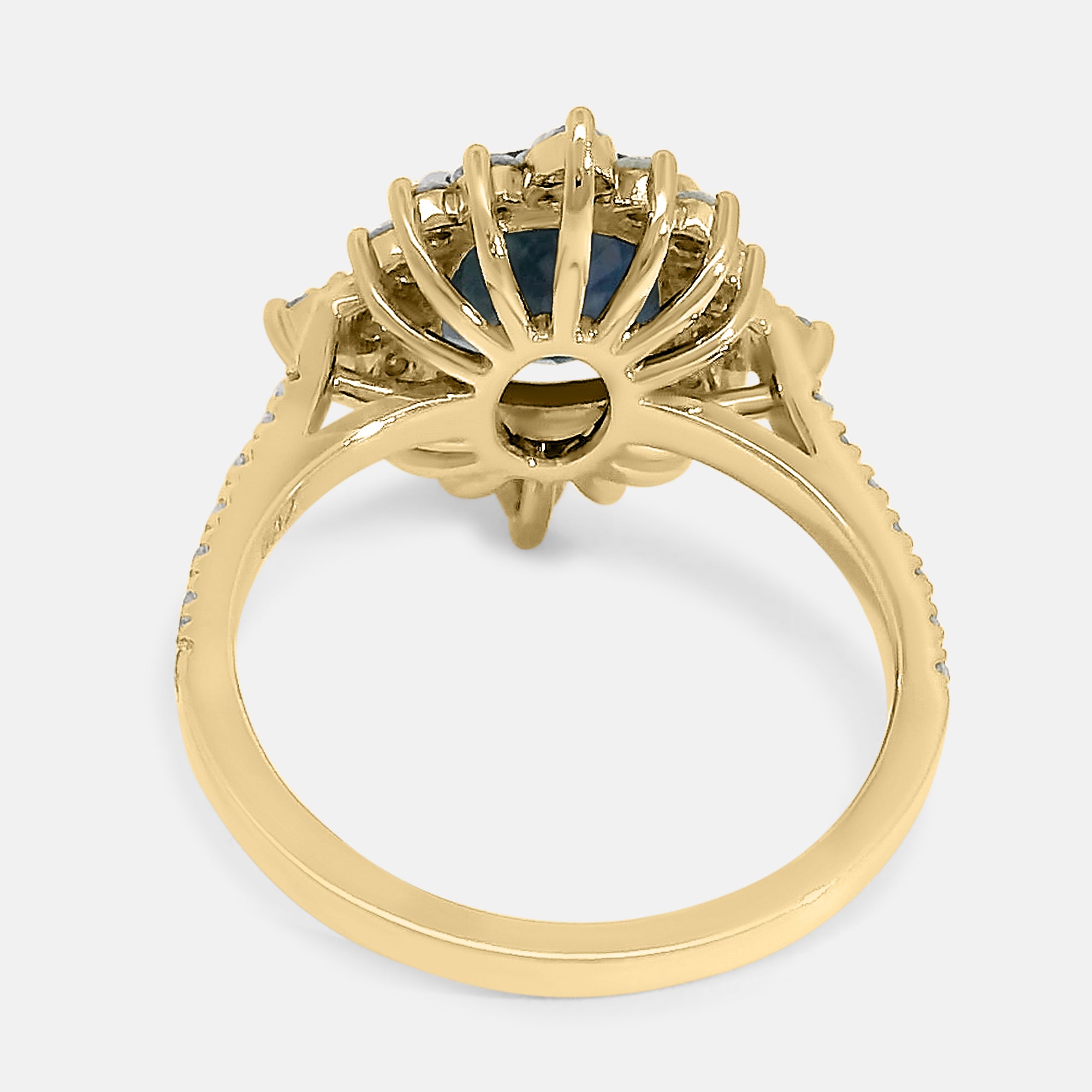 Oval Sapphire w/ Diamond Halo Ring