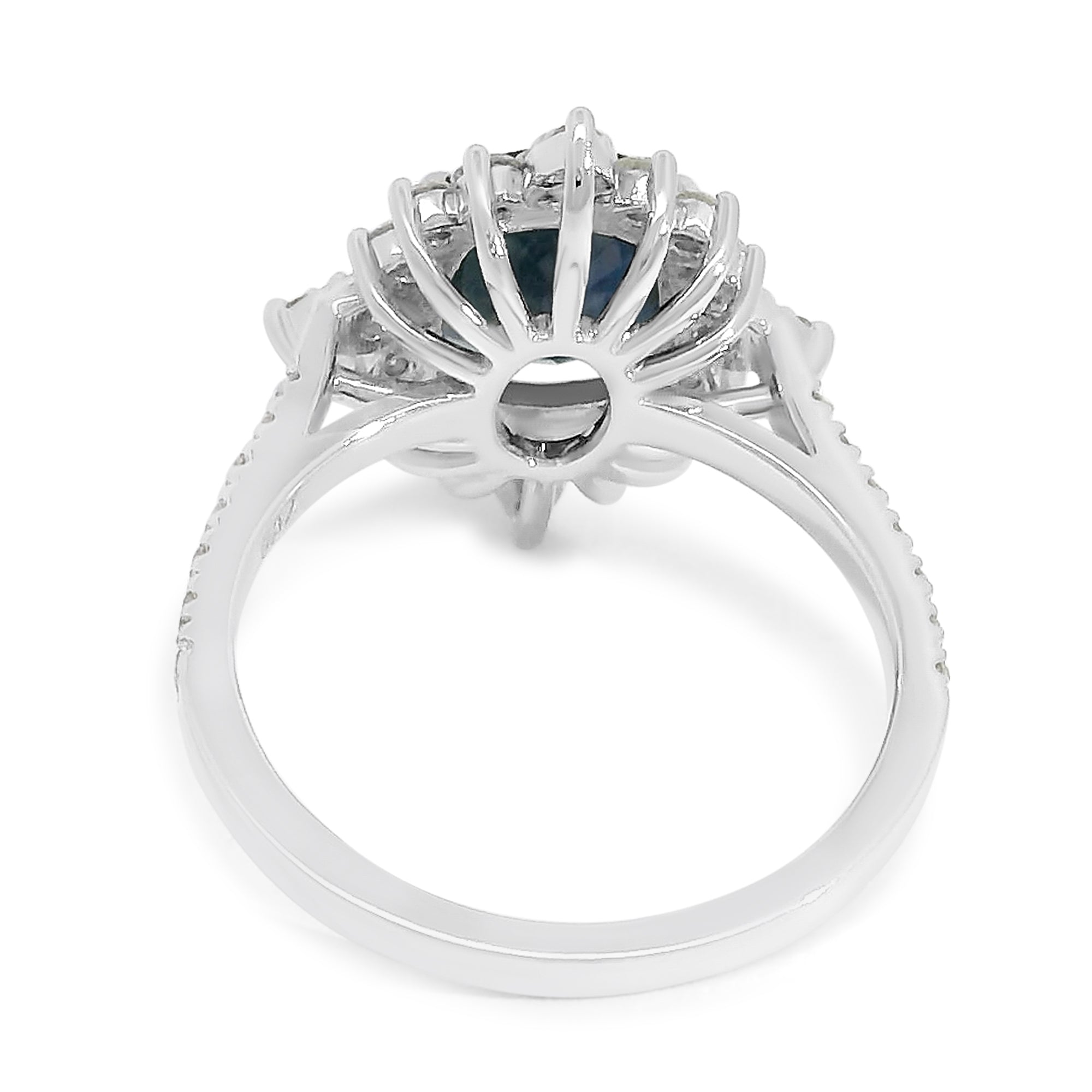 Oval Sapphire w/ Diamond Halo Ring