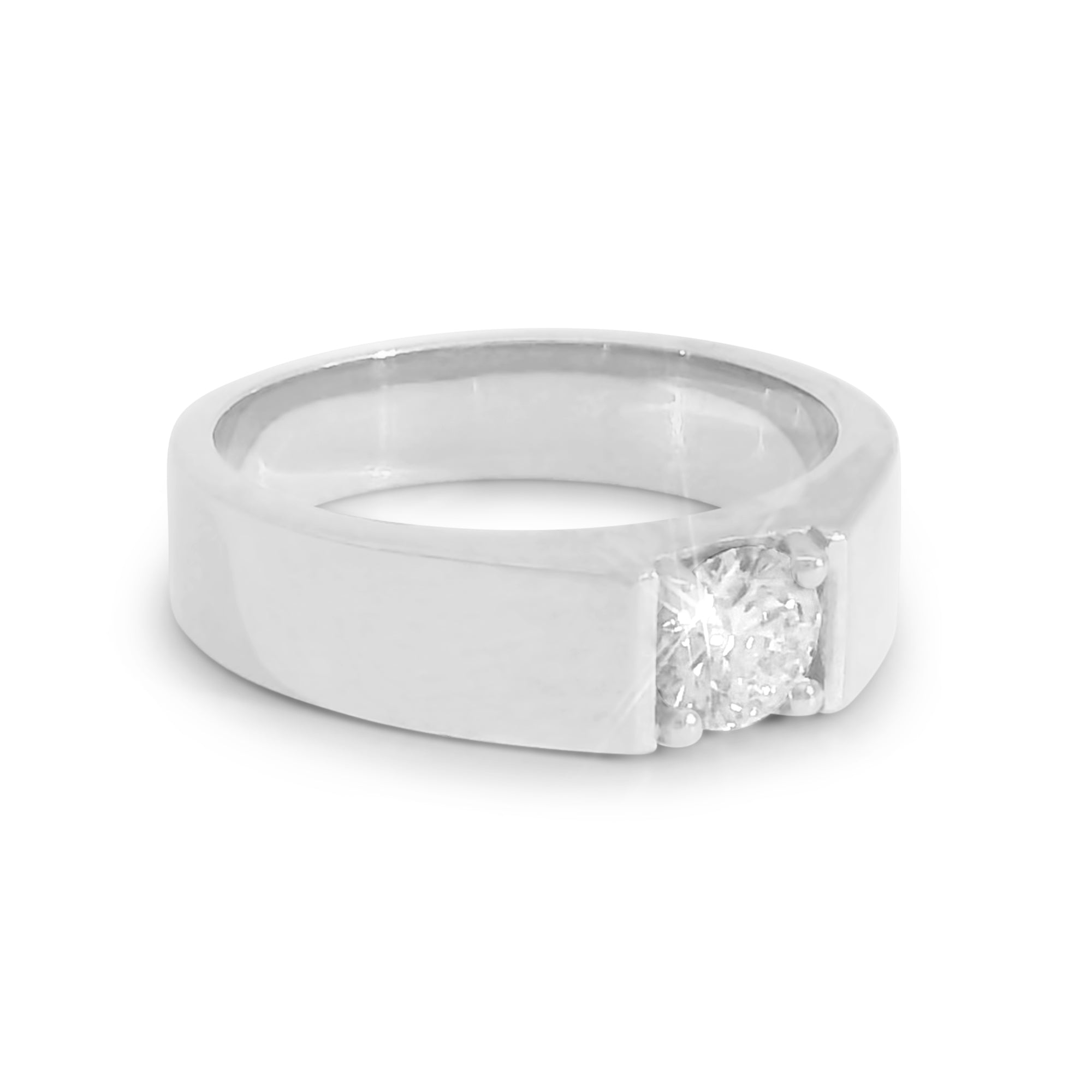 Cigar Signet Band w/ Diamond