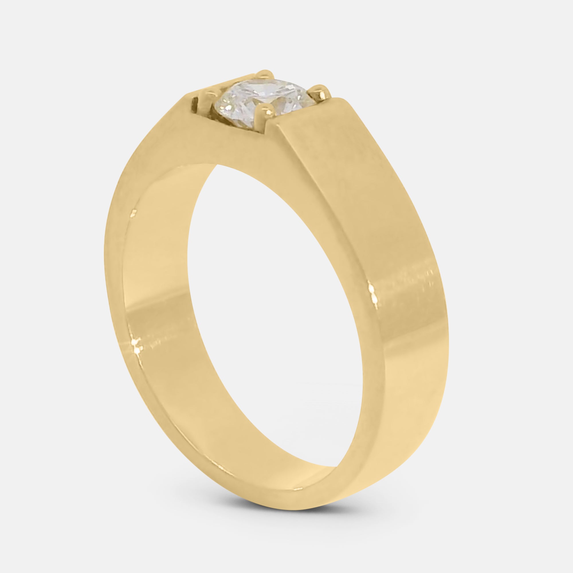 Cigar Signet Band w/ Diamond