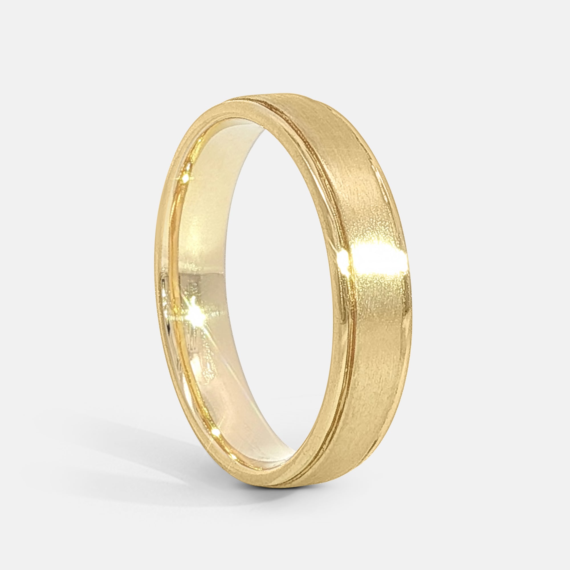 Brushed Channel Wedding Band