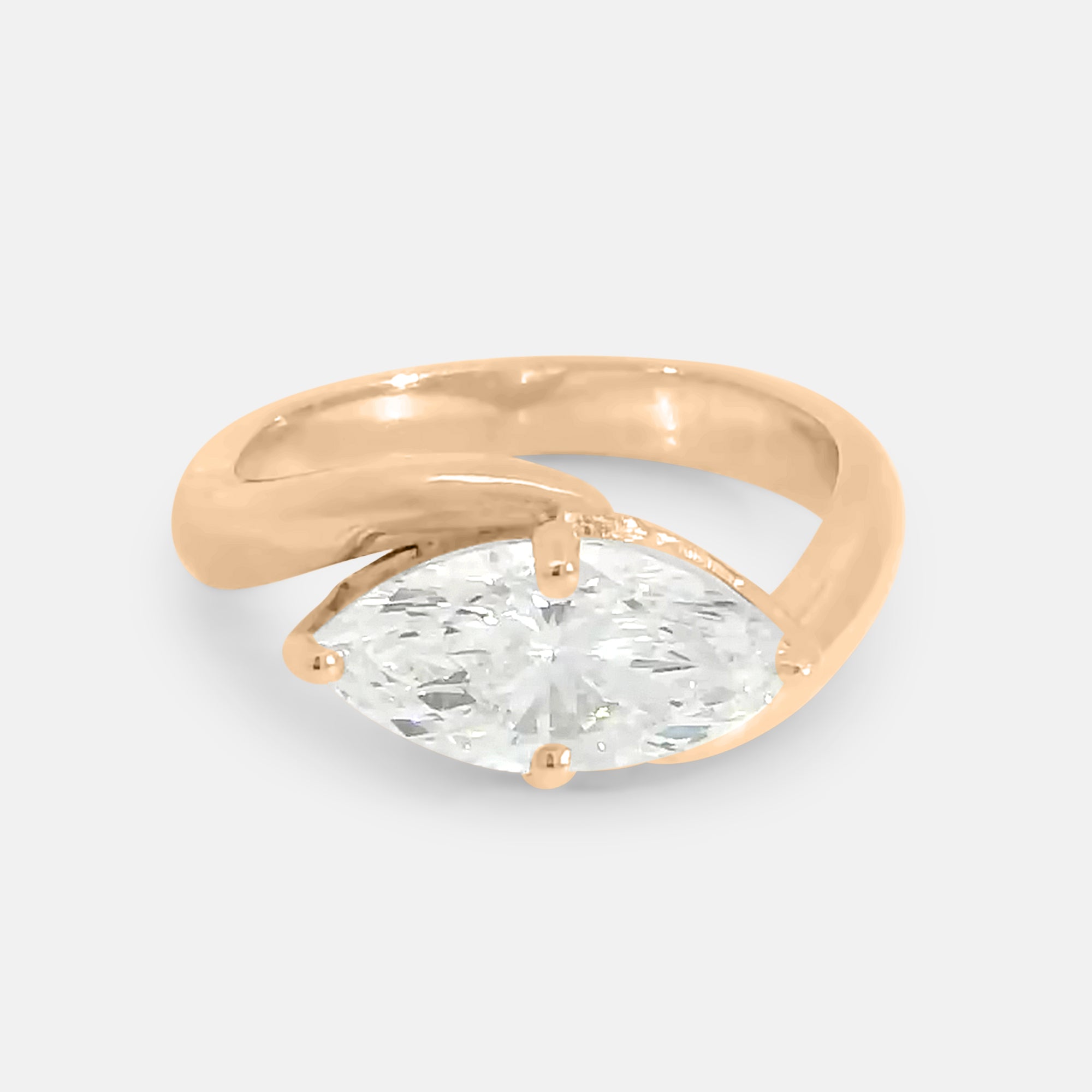 Peace Marquise Engagement Ring