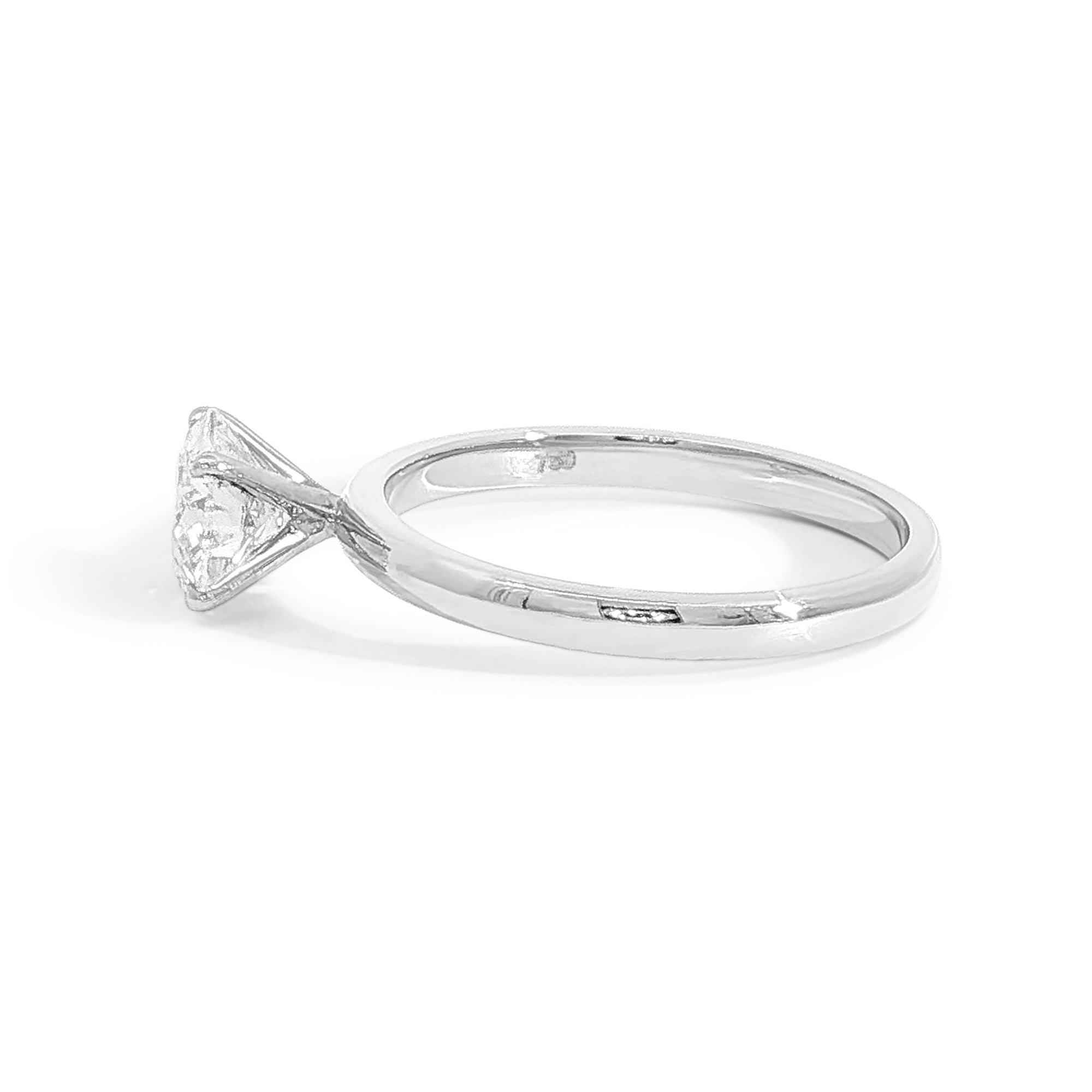Peace Round Brilliant Cut Engagement Ring