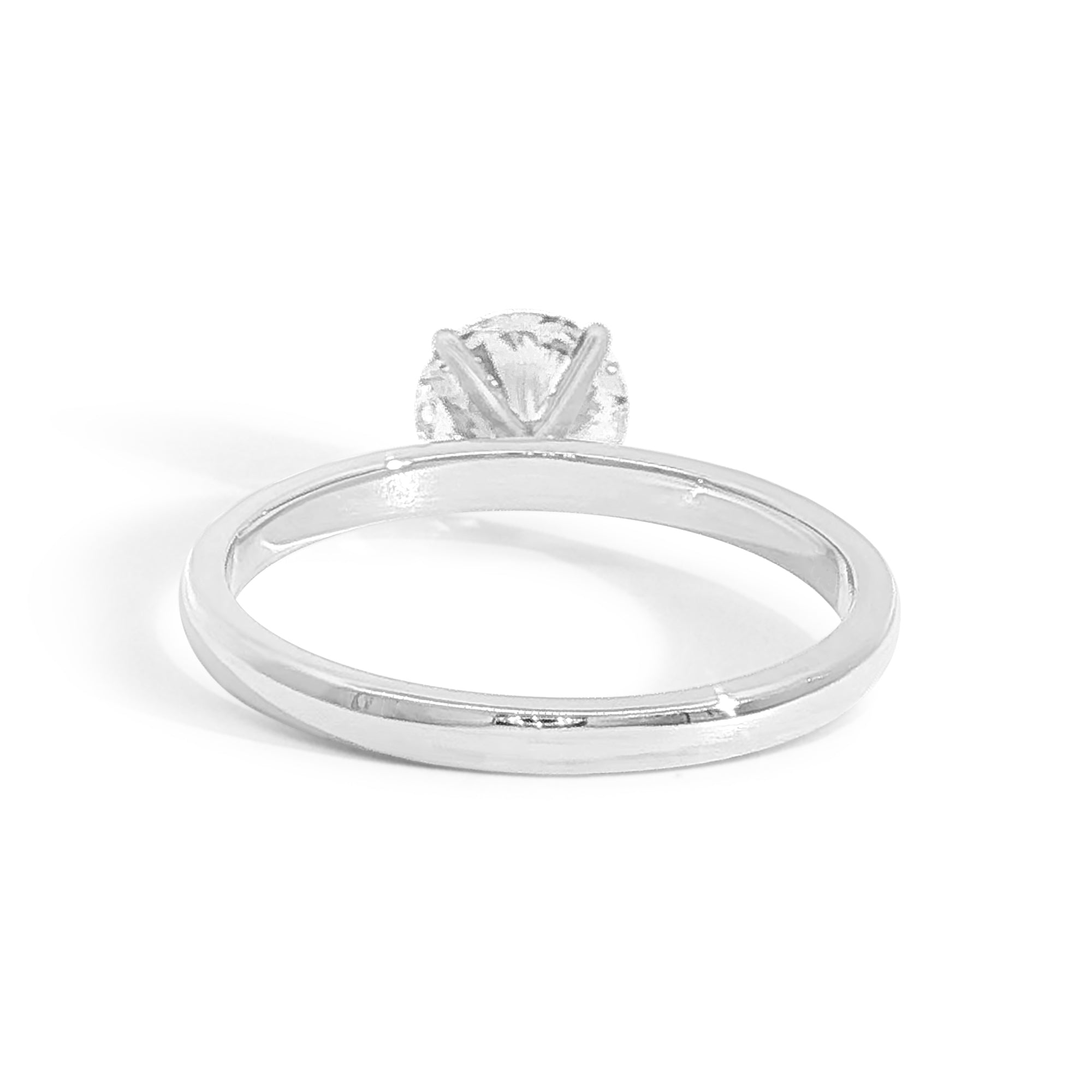 Peace Round Brilliant Cut Engagement Ring