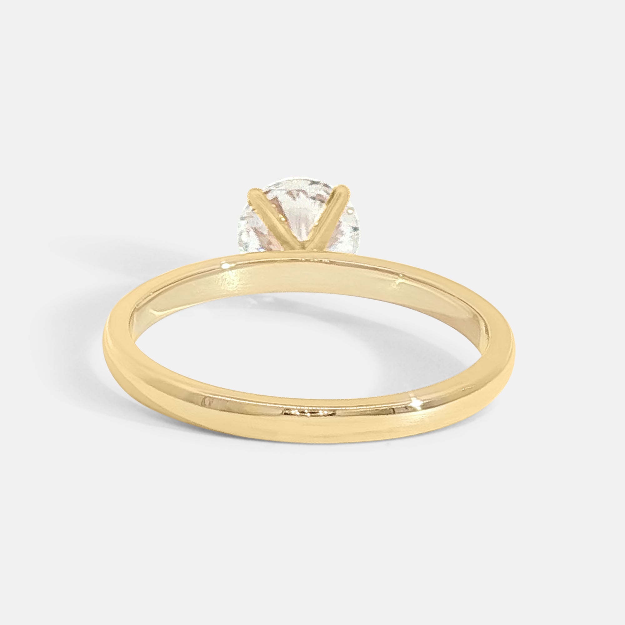 Peace Round Brilliant Cut Engagement Ring