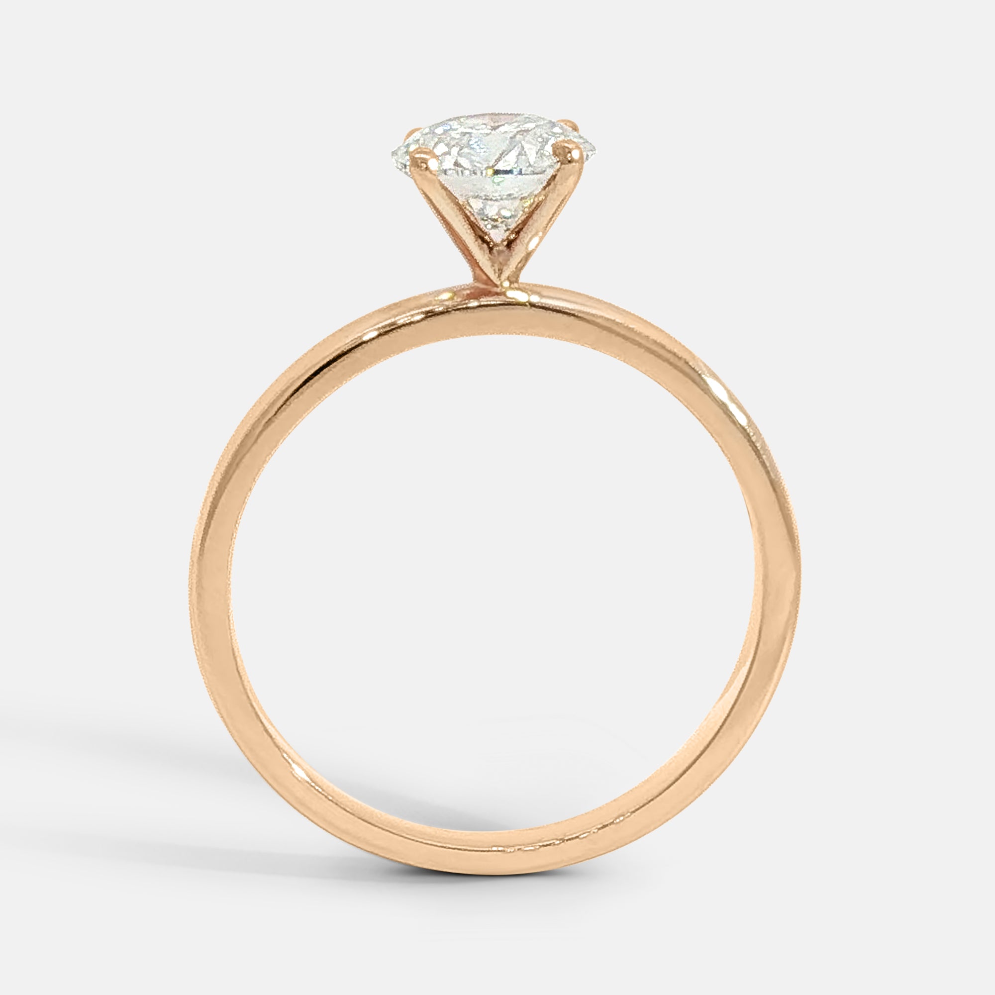 Peace Round Brilliant Cut Engagement Ring