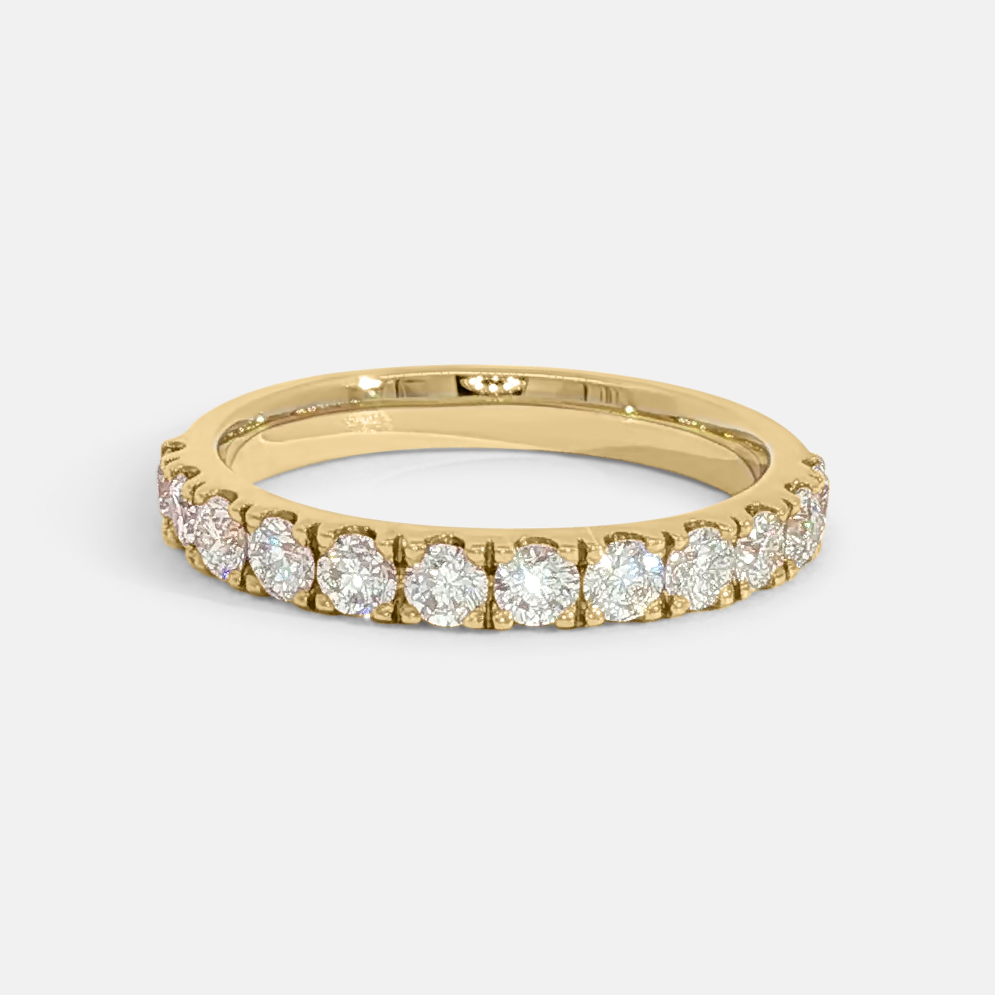 Half Pavé Diamond Ring