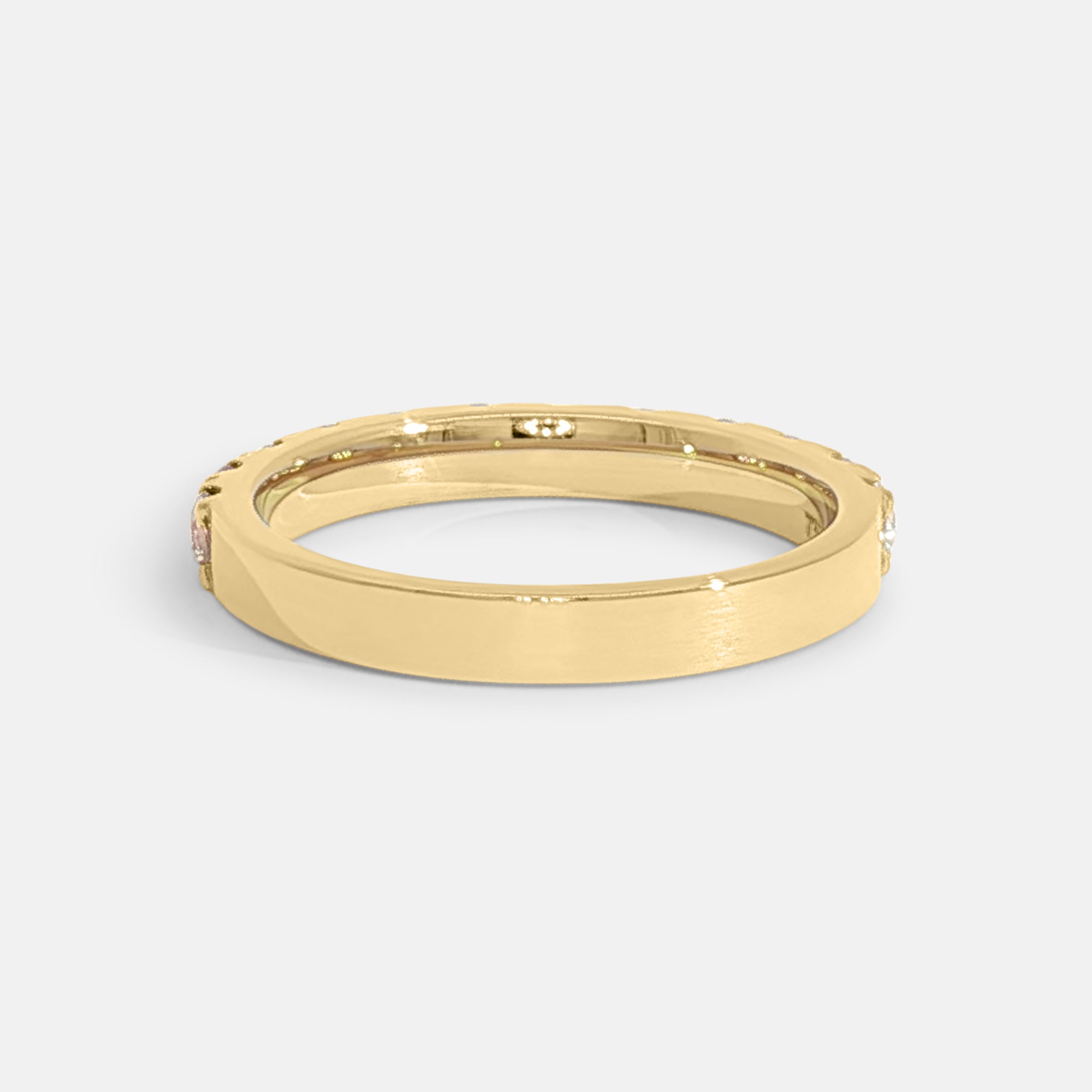 Half Pavé Diamond Ring