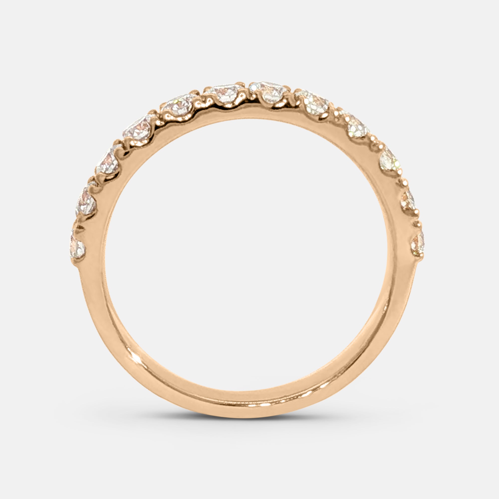 Half Pavé Diamond Ring