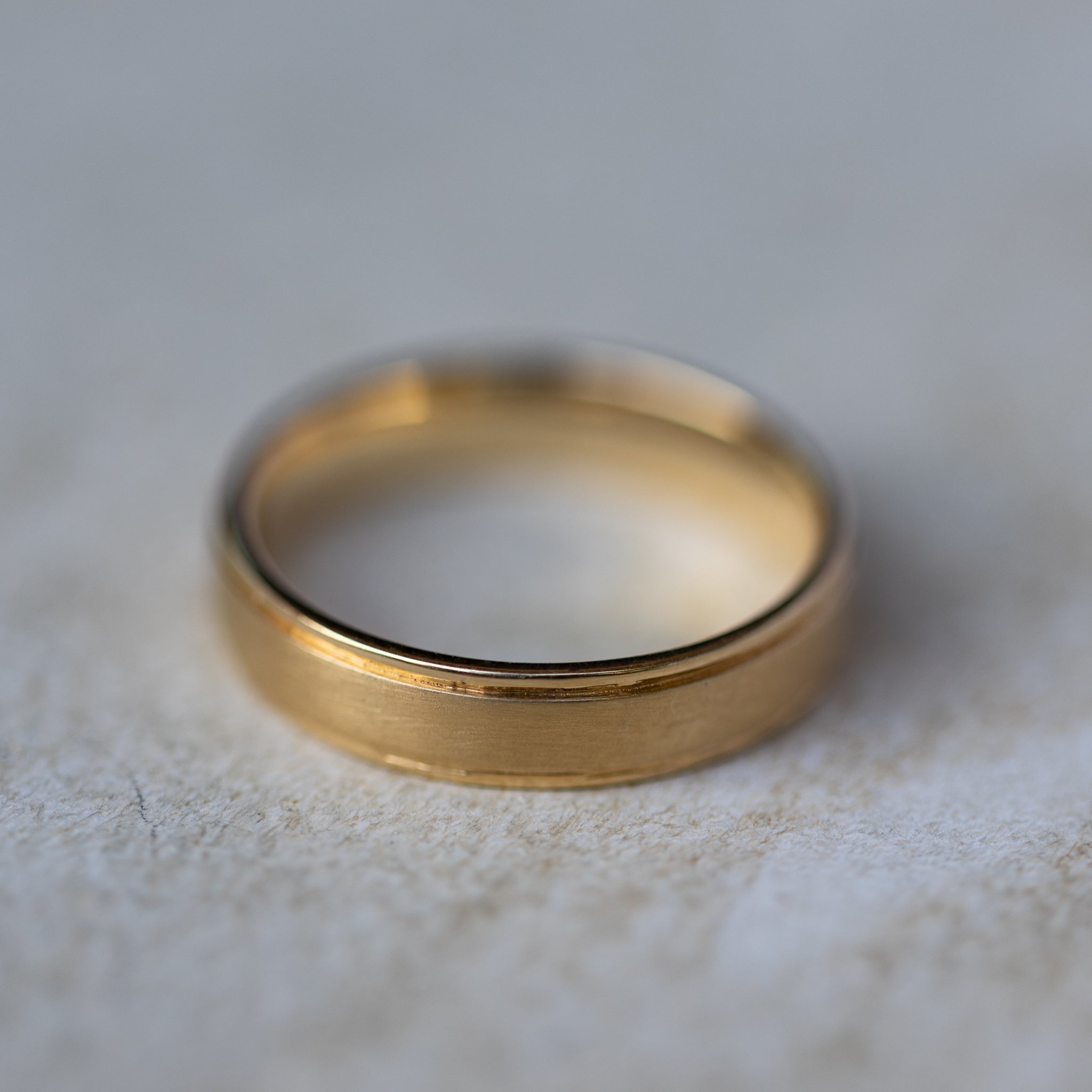 Brushed Channel Wedding Band