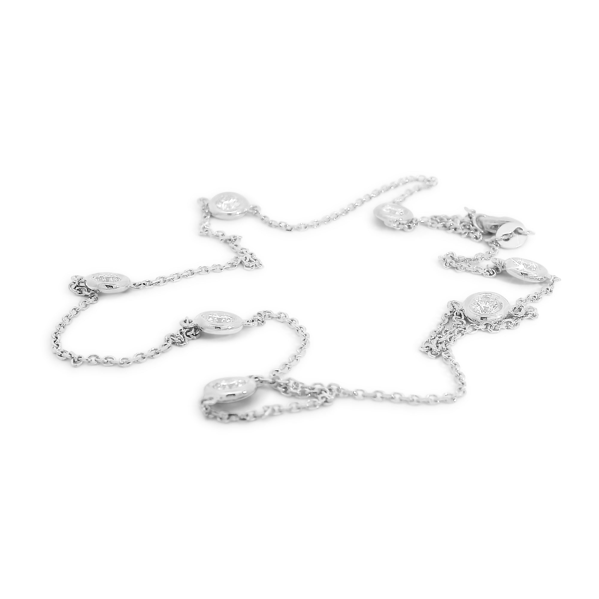 7 Diamond Bezel Necklace