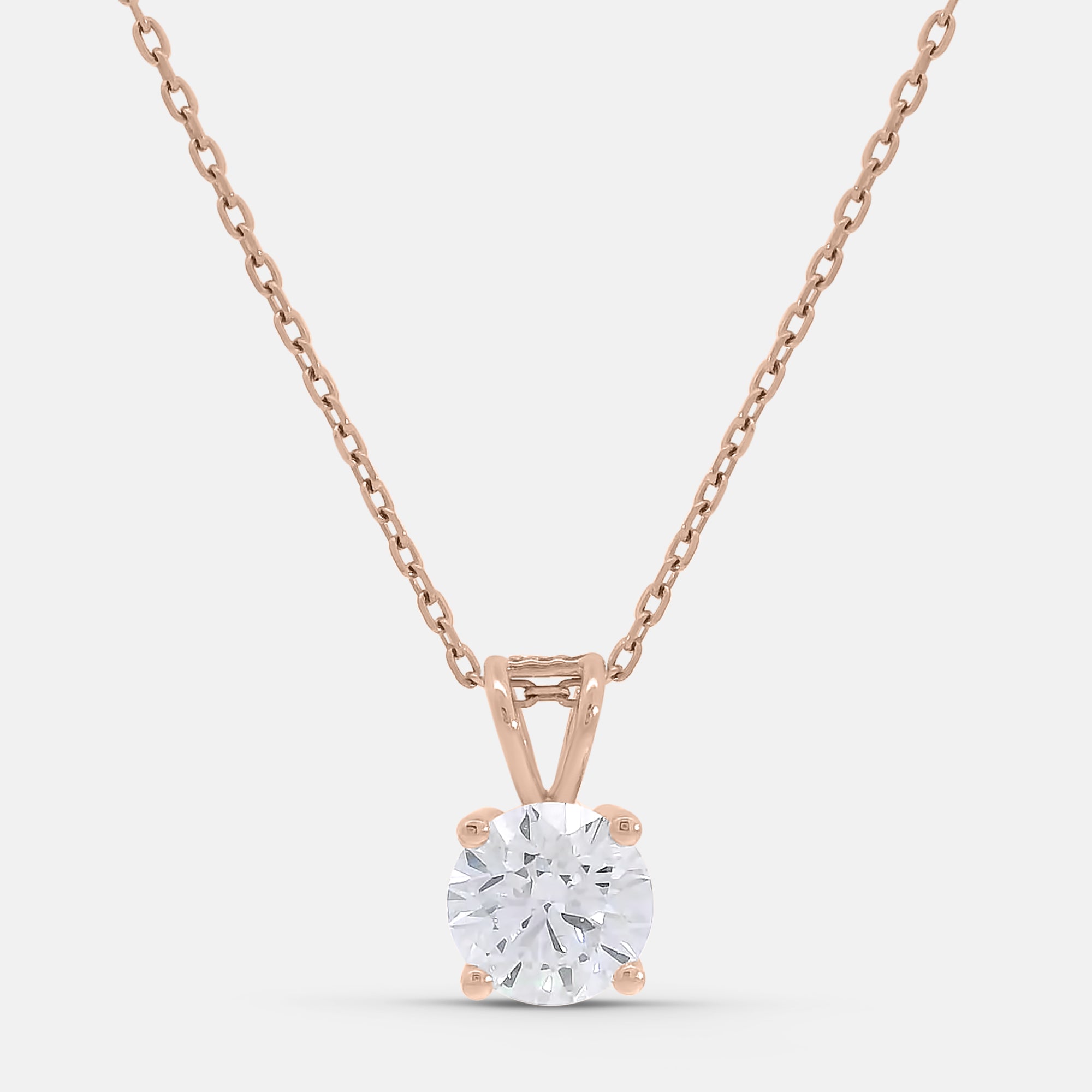 Brilliant/ Round Solitaire Pendant w/ Chain (1tcw)