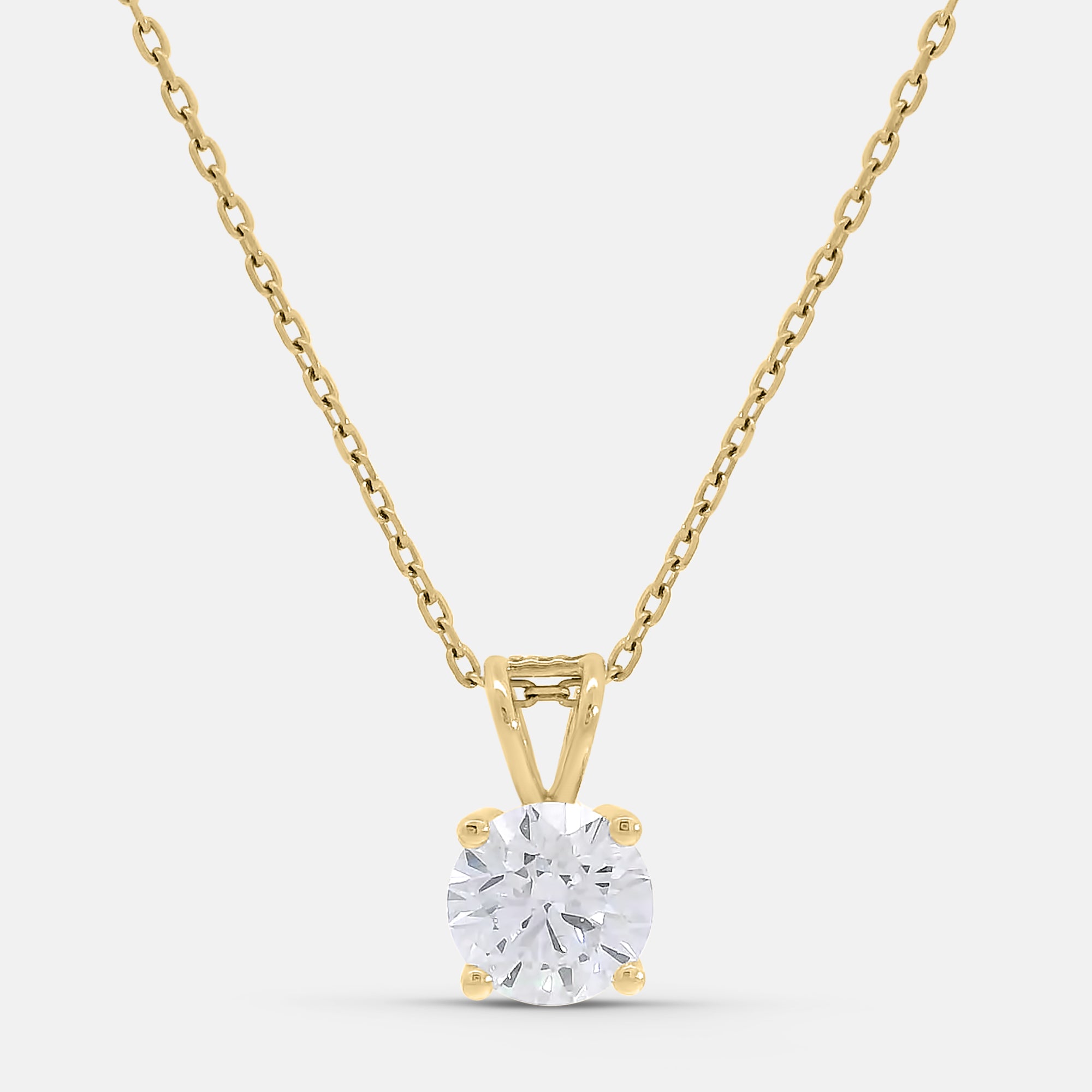 Brilliant/ Round Solitaire Pendant w/ Chain (1tcw)