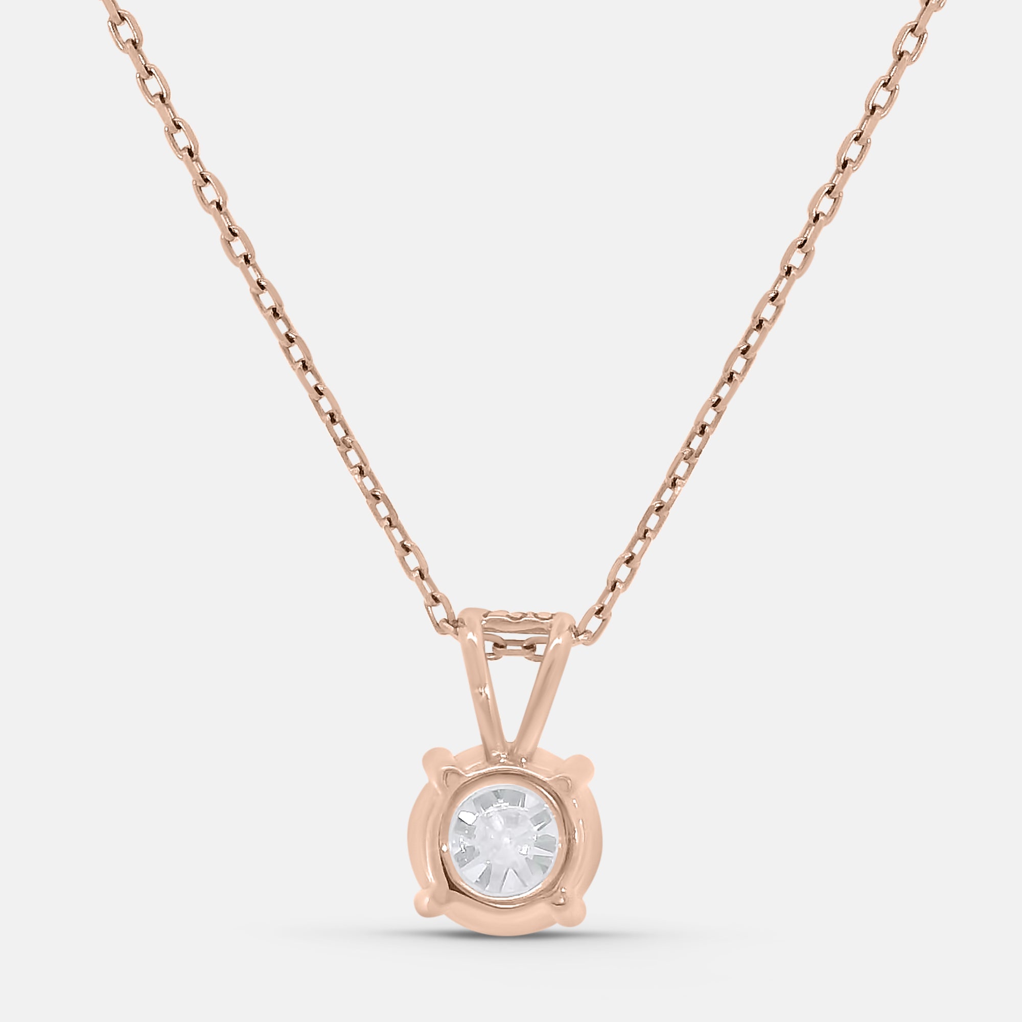 Brilliant/ Round Solitaire Pendant w/ Chain (1tcw)