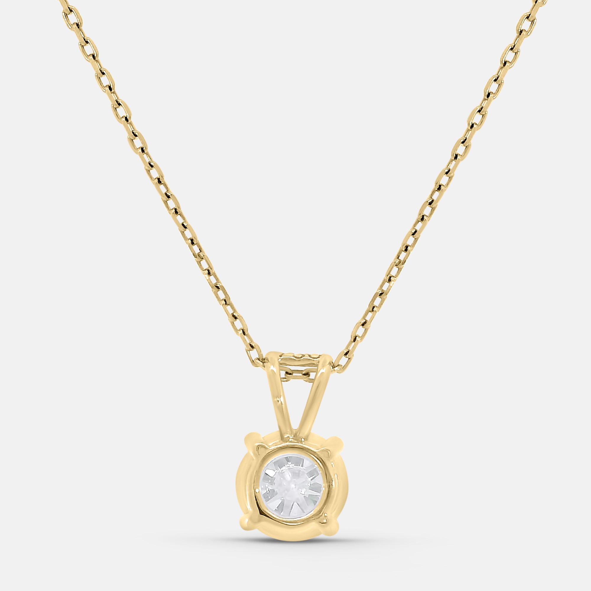 Brilliant/ Round Solitaire Pendant w/ Chain (1tcw)