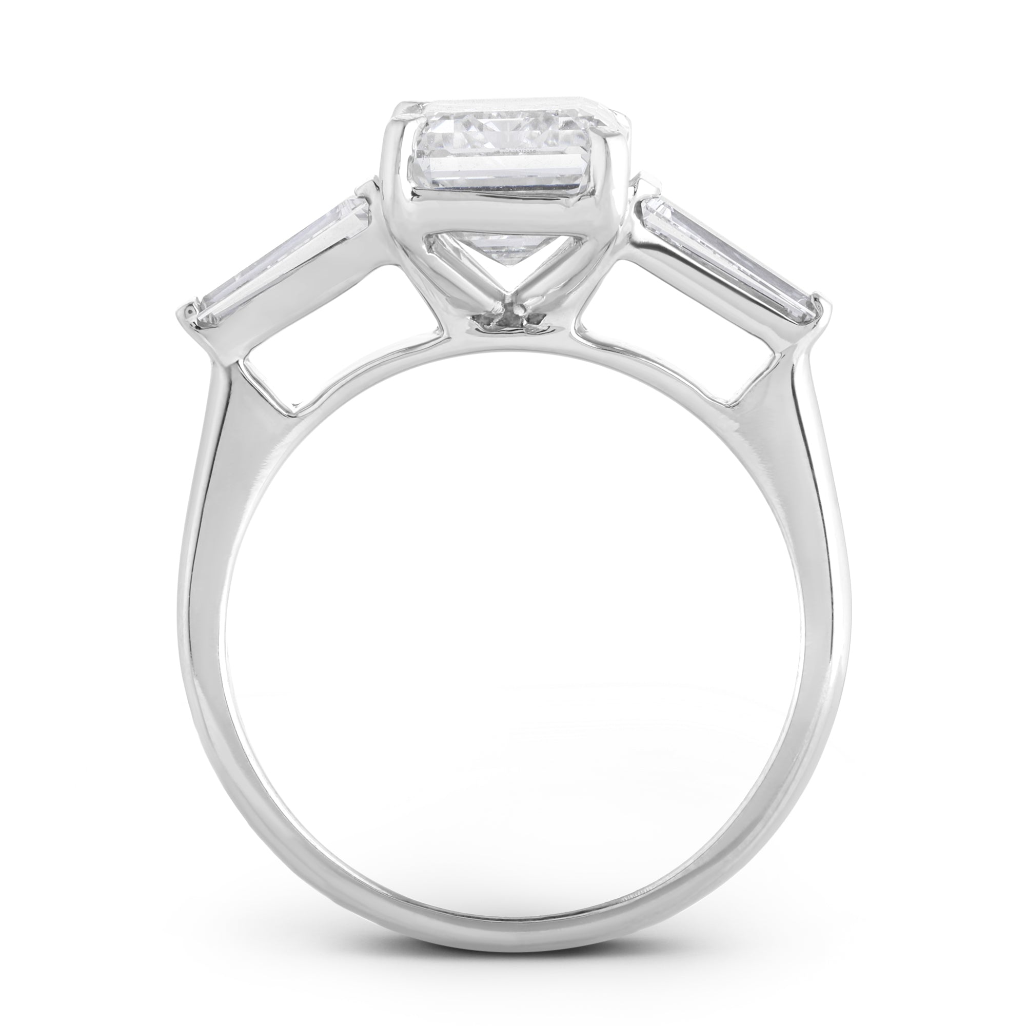 Rachel Emerald w/ Tapered Sides Engagement Ring