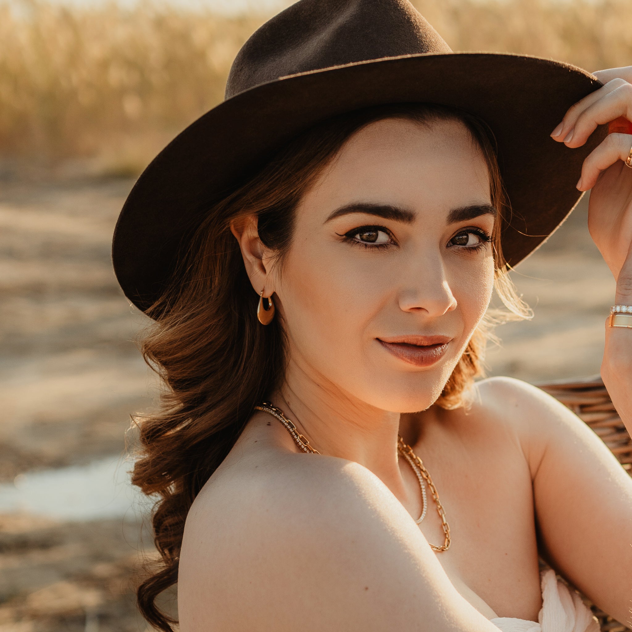 Chunky Elongated Hoop Earrings