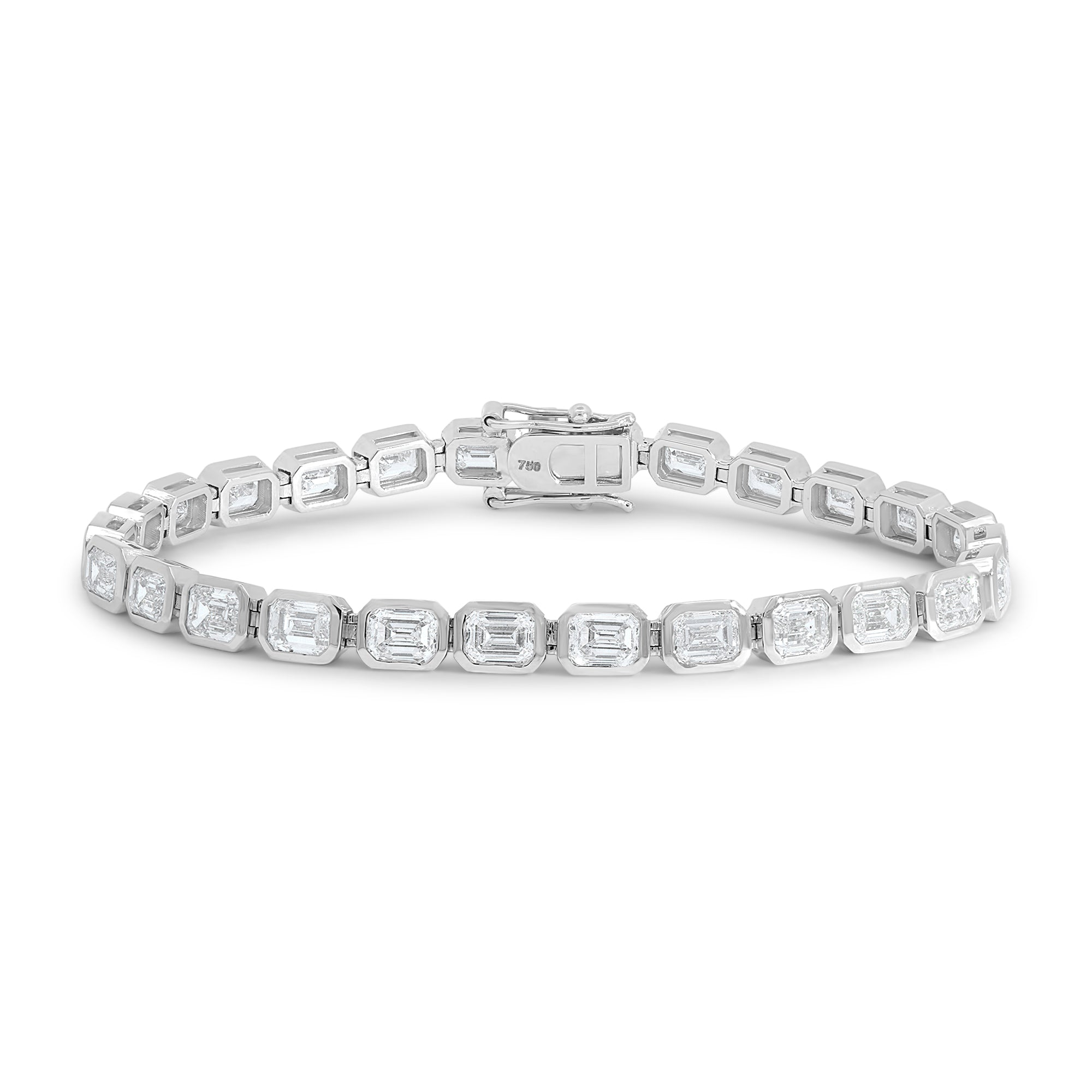 9ct Emerald Cut Tennis Bracelet