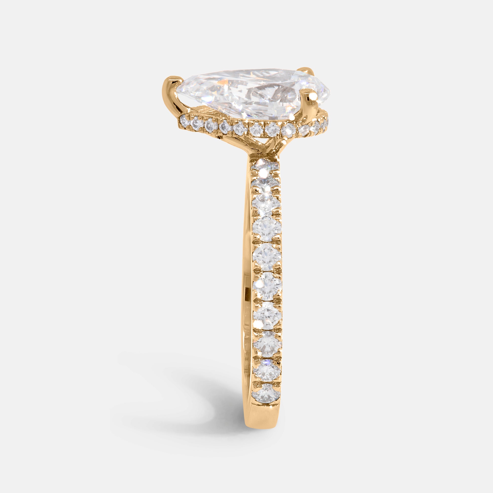 Jordan Pear Cut Engagement Ring w/ Hidden Halo