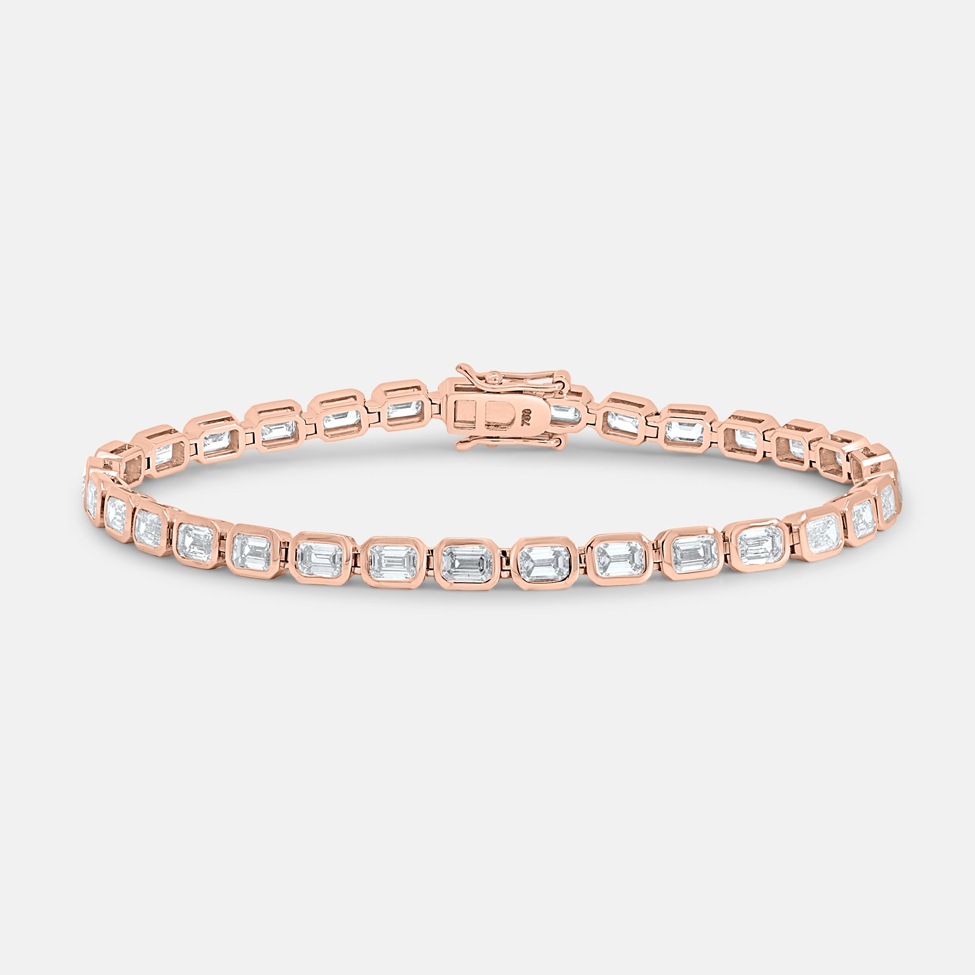 7.35ct Emerald Cut Tennis Bracelet