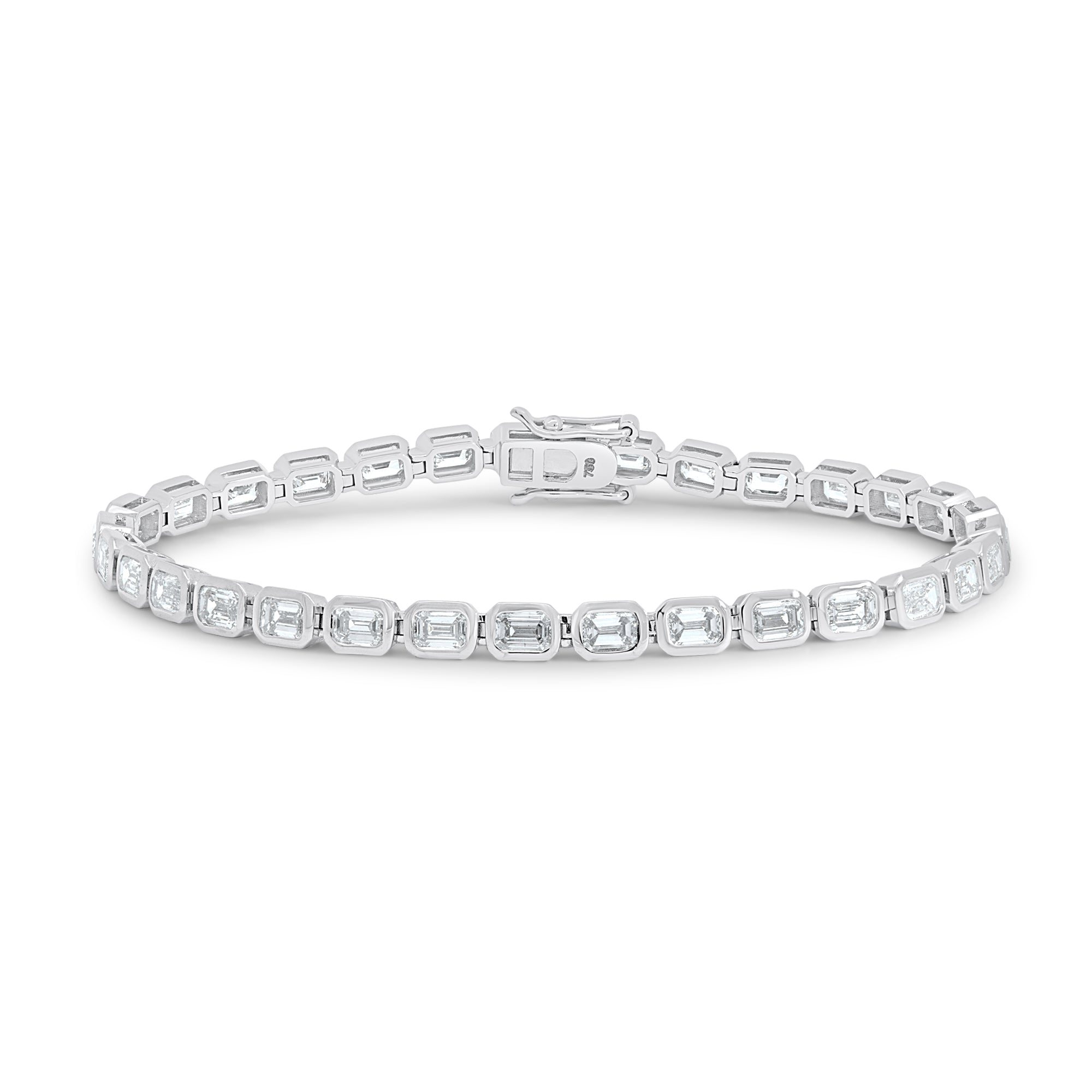 7.35ct Emerald Cut Tennis Bracelet