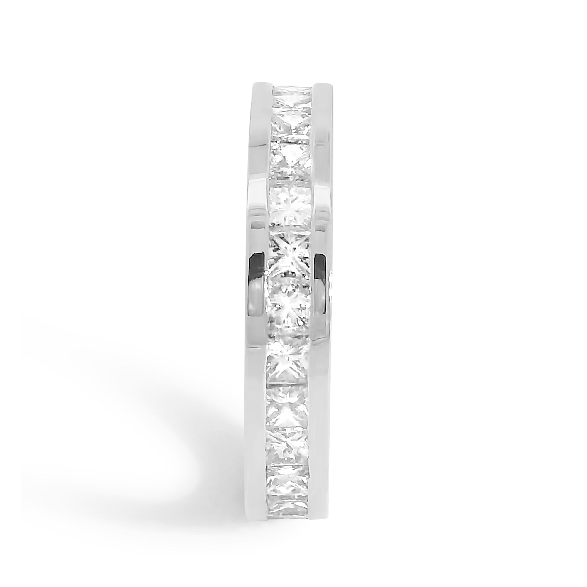 4mm Channel Set Band w/ Princess Cut Diamonds