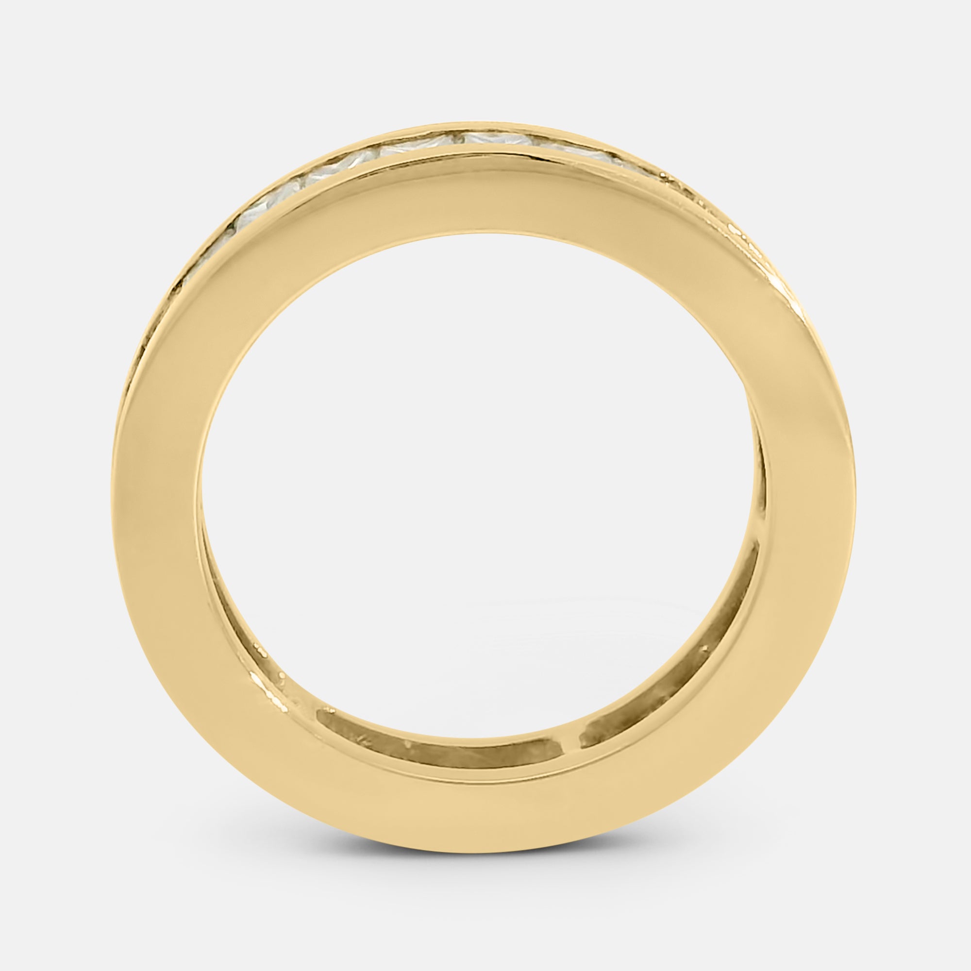 4mm Channel Set Band w/ Princess Cut Diamonds
