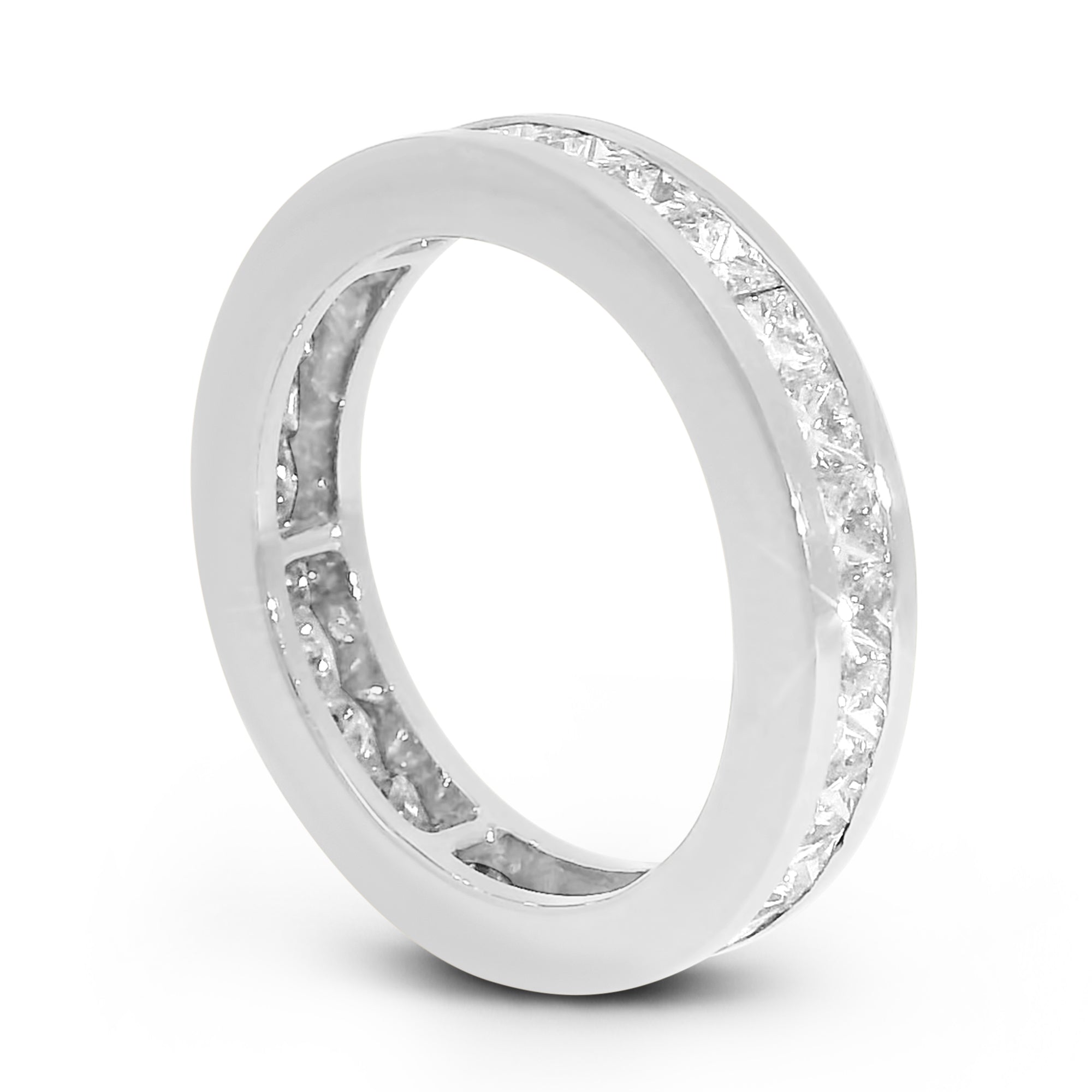 4mm Channel Set Band w/ Princess Cut Diamonds