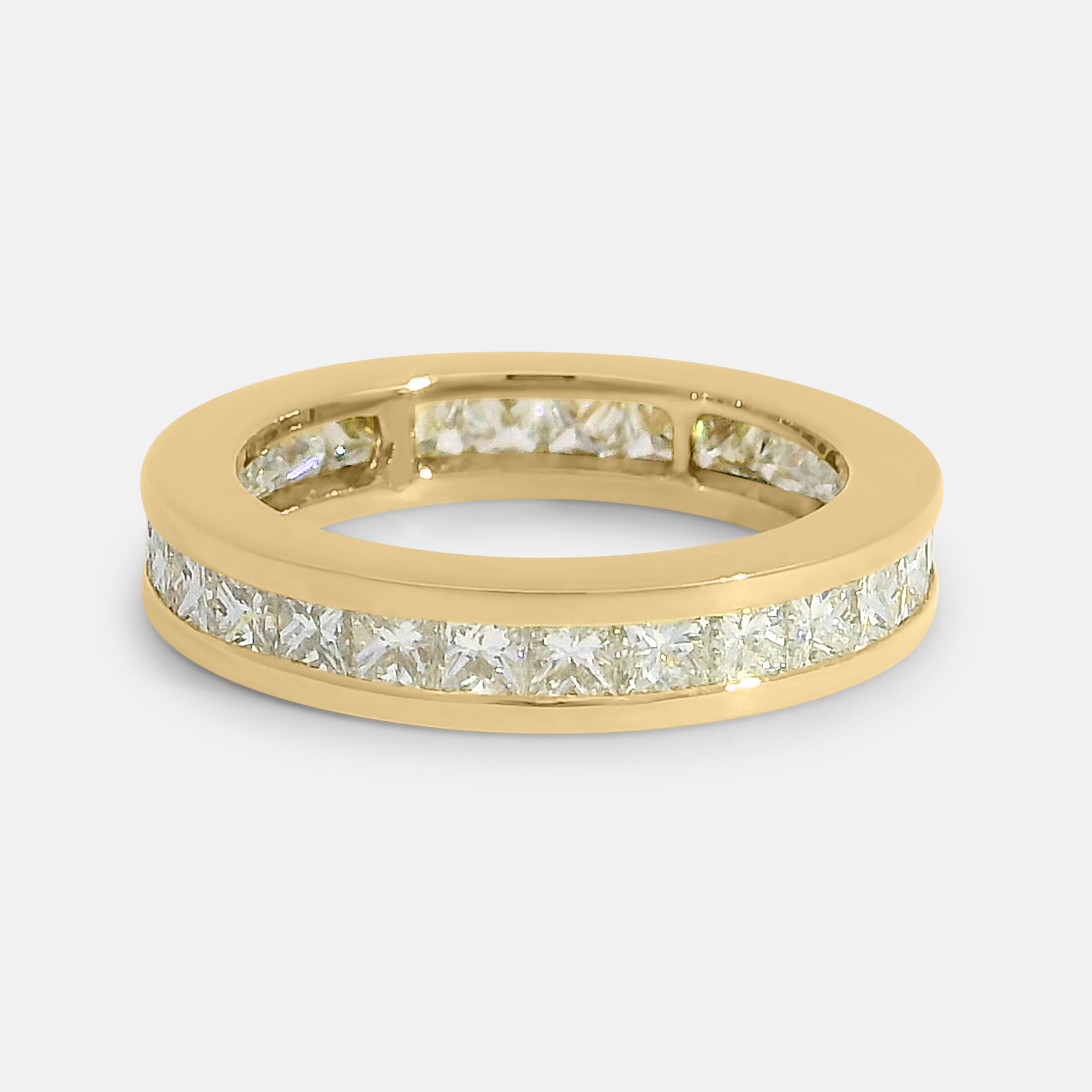 4mm Channel Set Band with Princess Cut Diamonds
