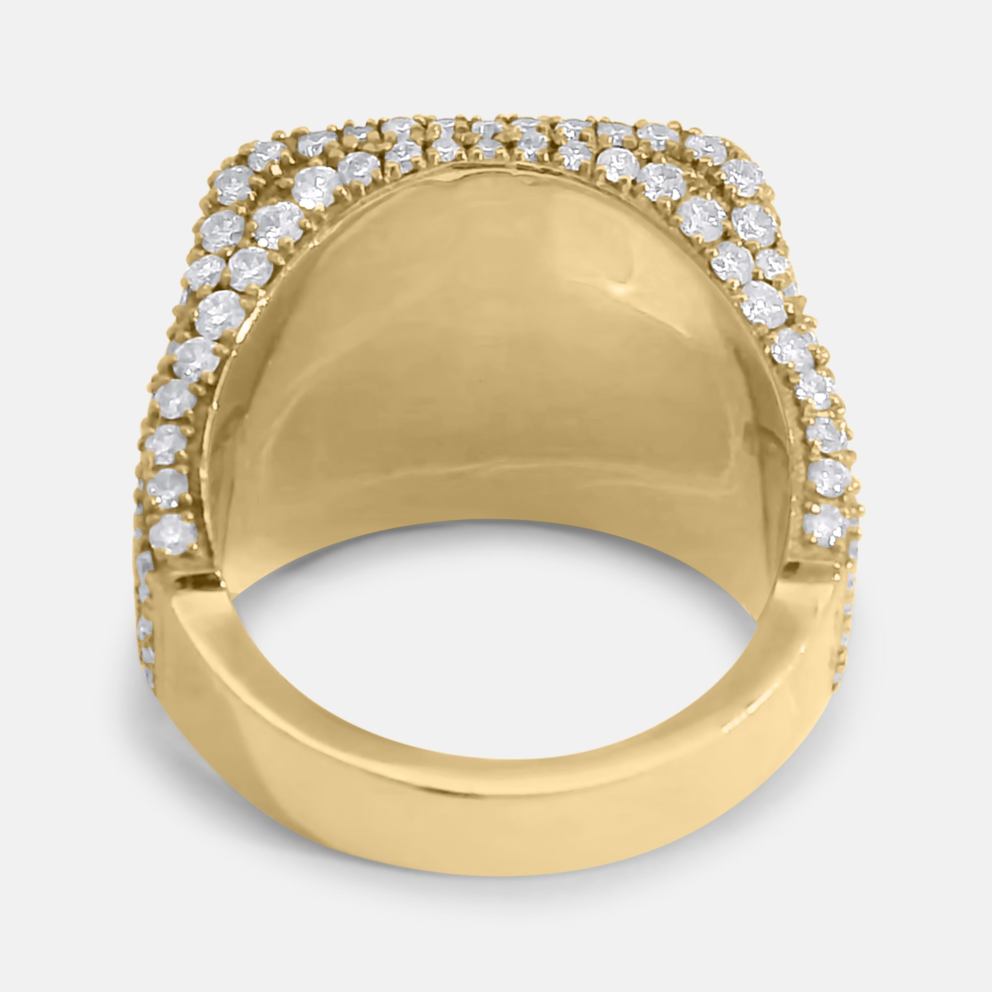 Full Pave Diamond Signet Ring