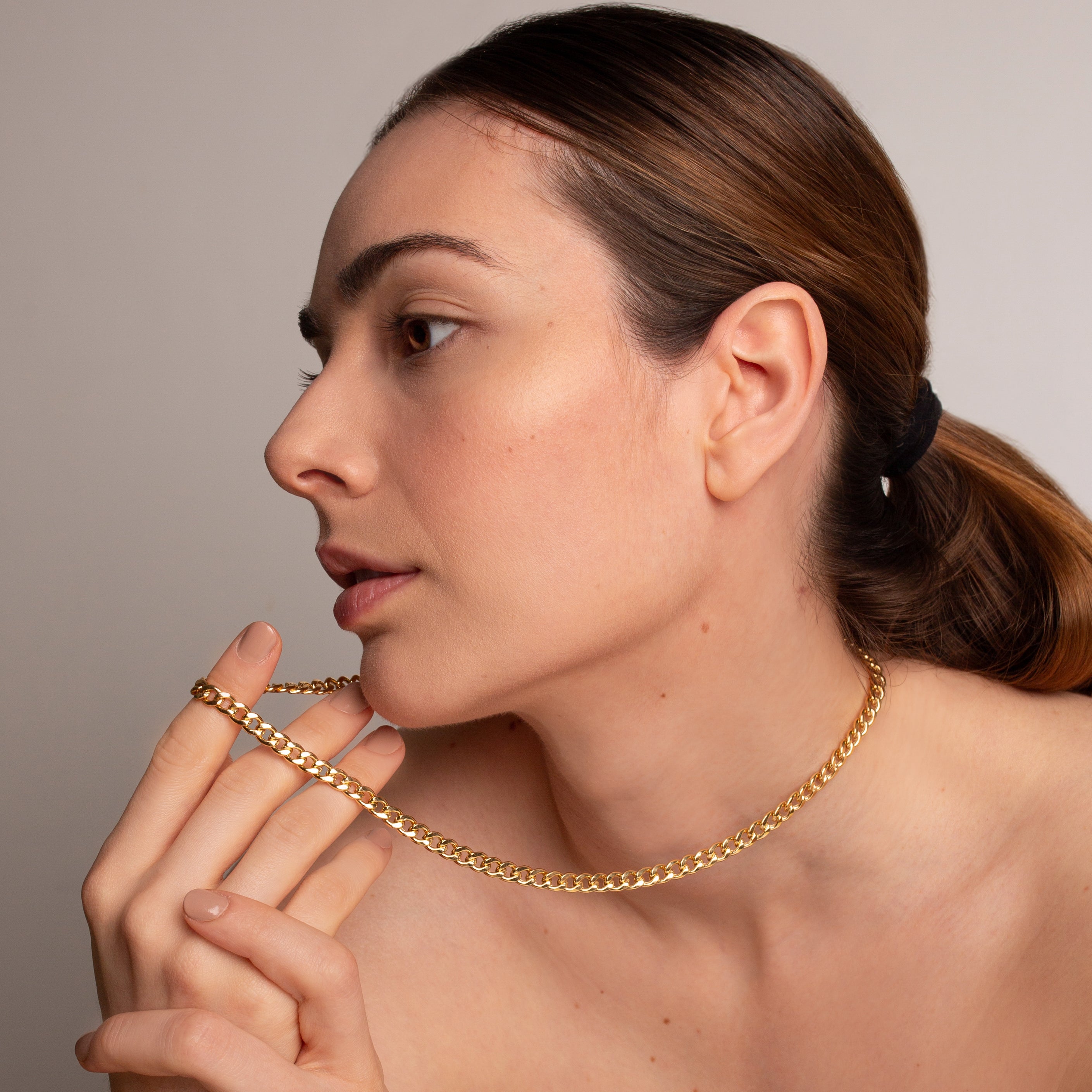 Everyday Curb Chain Necklace (56cm long)
