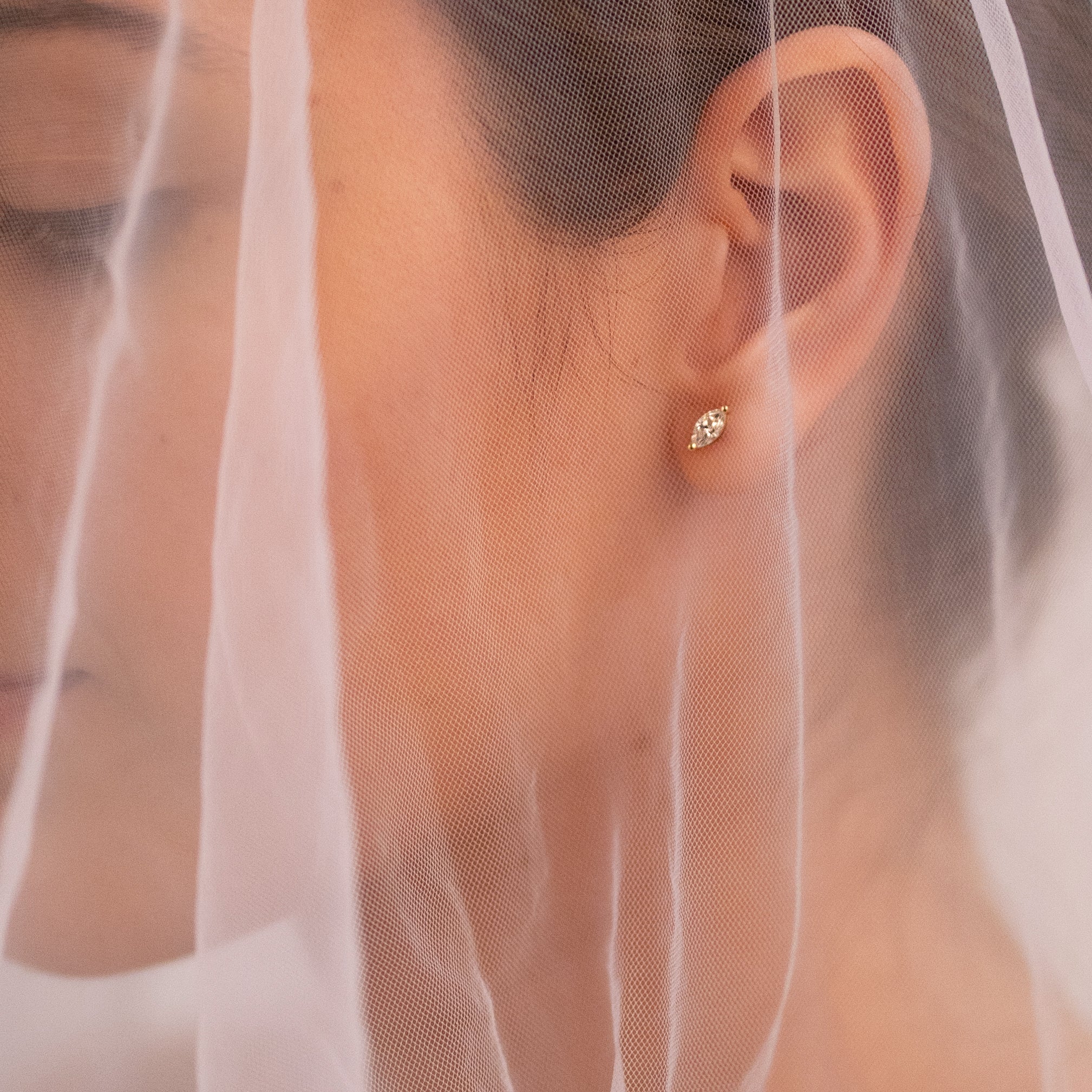 Marquise Diamond Stud Earrings (1tcw)