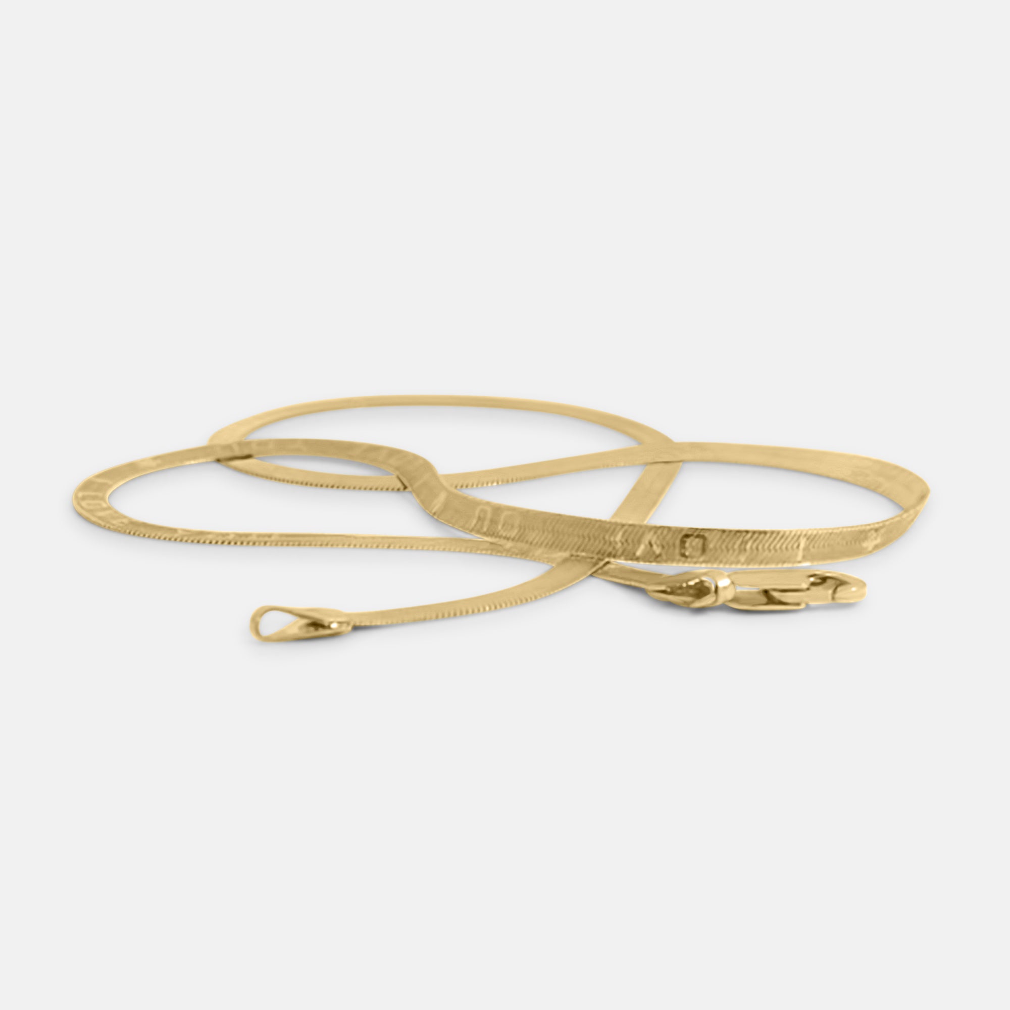 I LOVE YOU Flat Chain Necklace