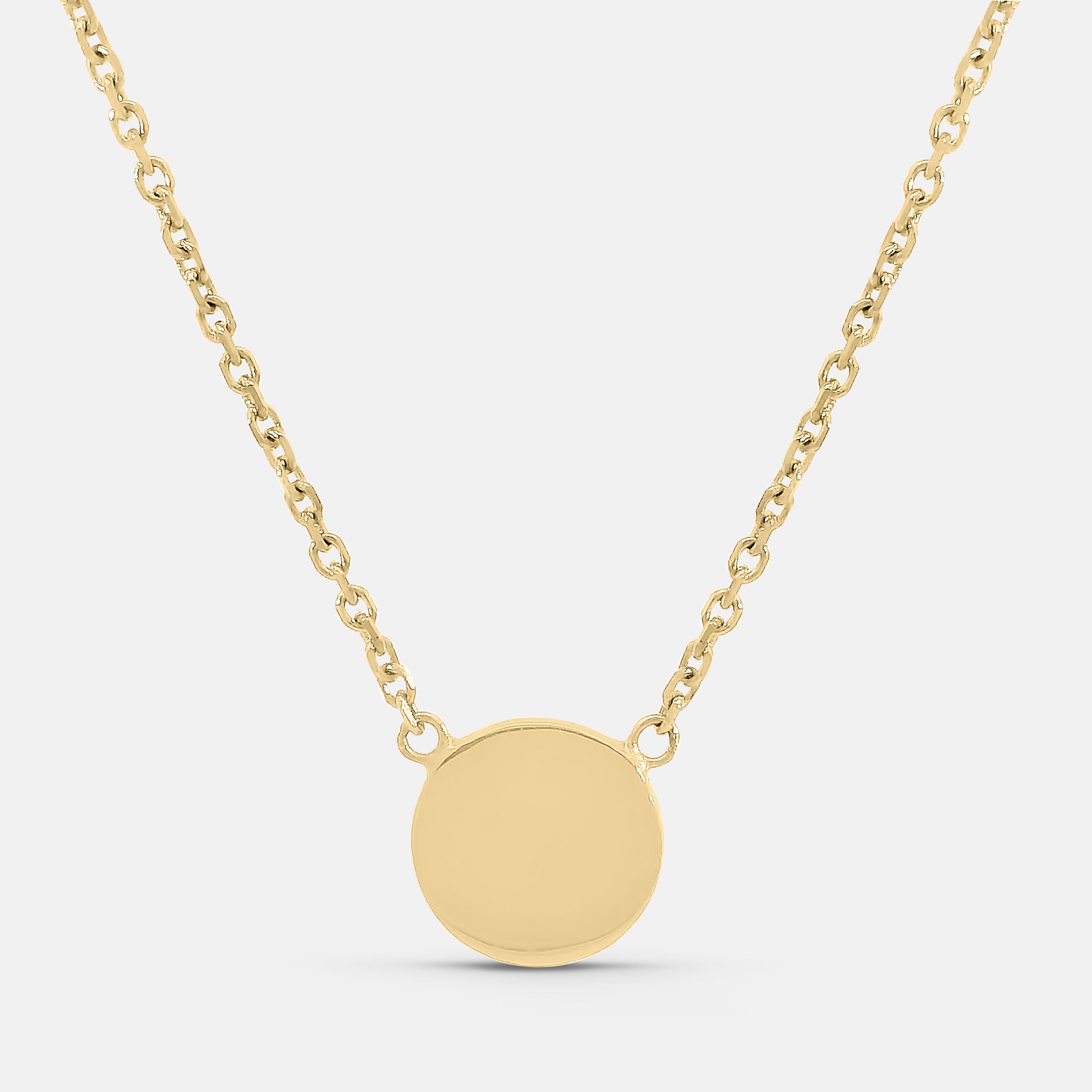 Simple Disc Pendant Necklace