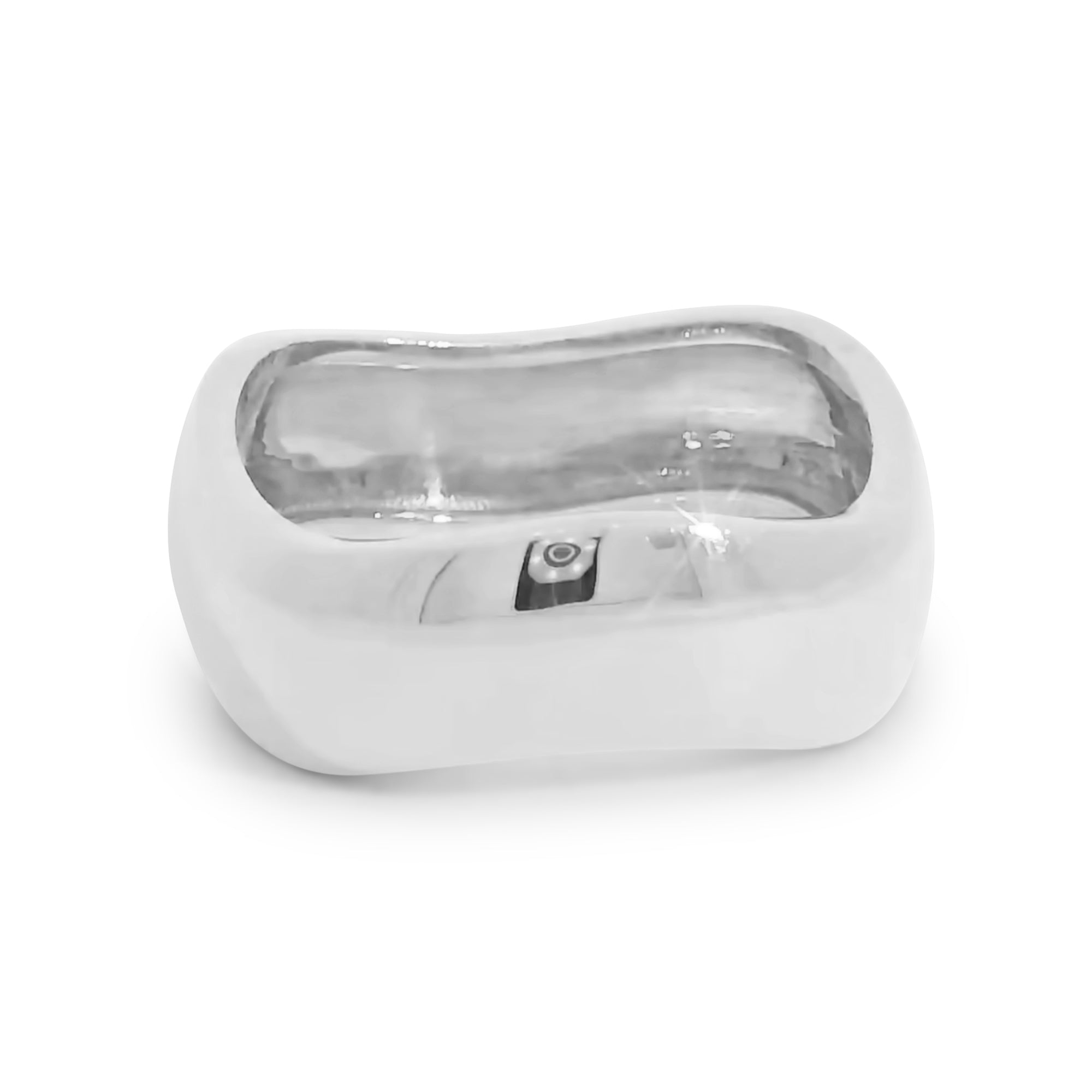 Wide Curved Polished Band