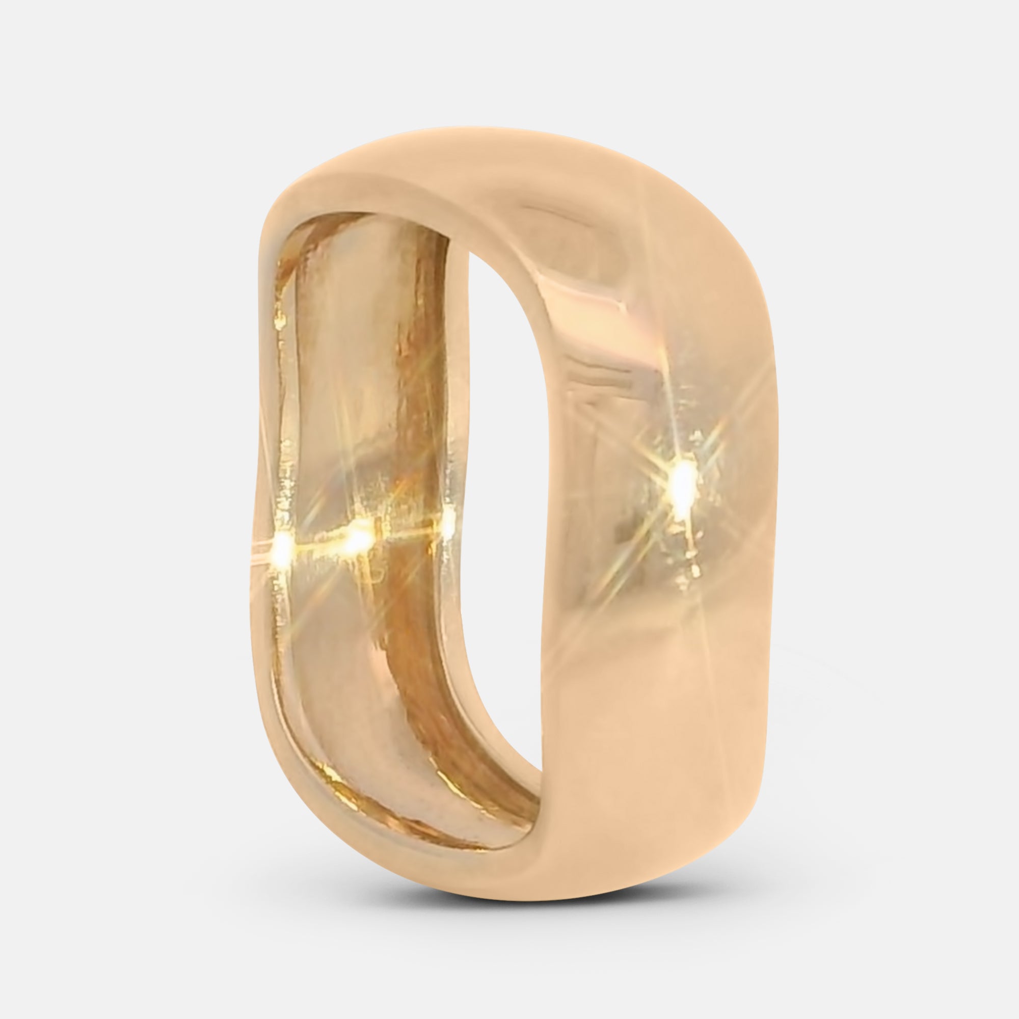 Wide Curved Polished Band