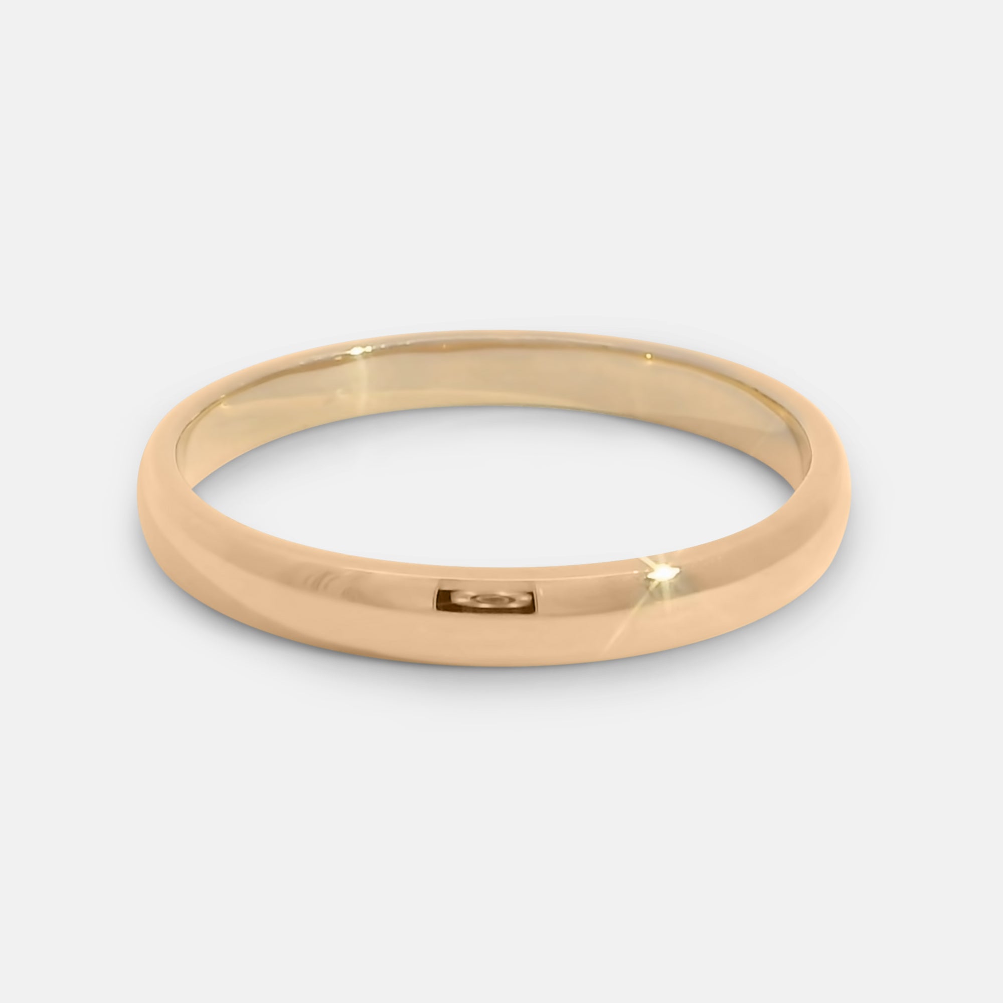 Thin Rounded Polished Men's Wedding Band