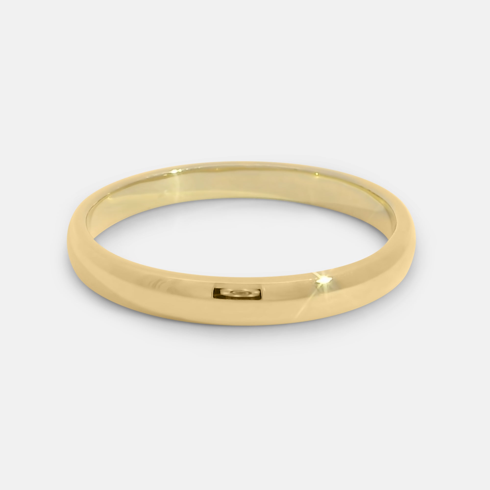 Thin Rounded Polished Men's Wedding Band