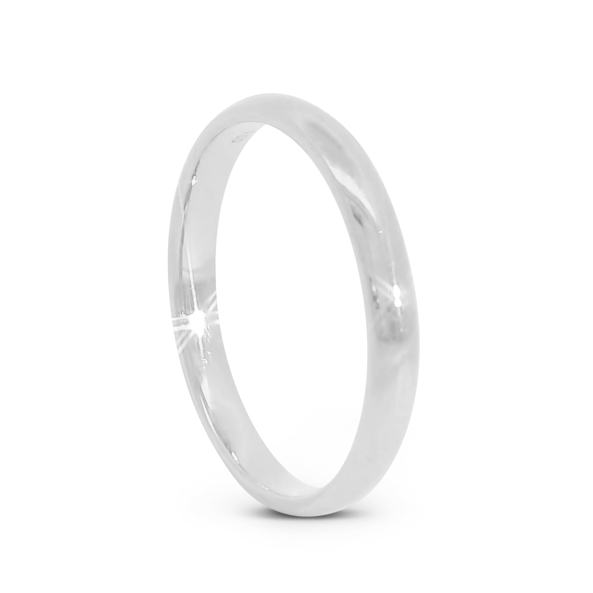 Thin Rounded Polished Men's Wedding Band