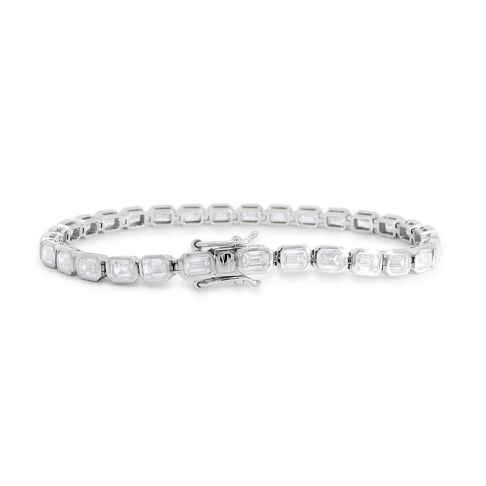 7.35ct Emerald Cut Tennis Bracelet