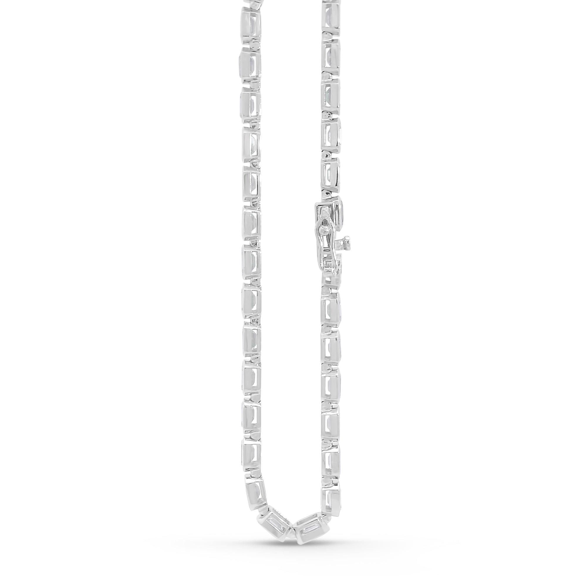 7.35ct Emerald Cut Tennis Bracelet