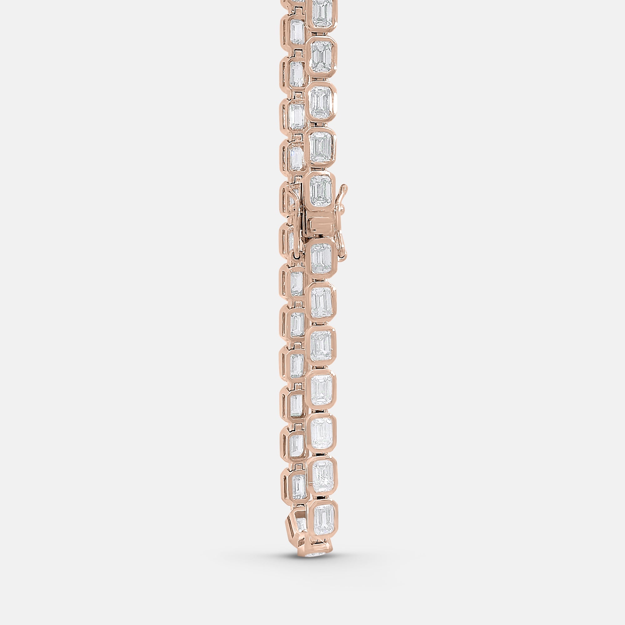 7.35ct Emerald Cut Tennis Bracelet