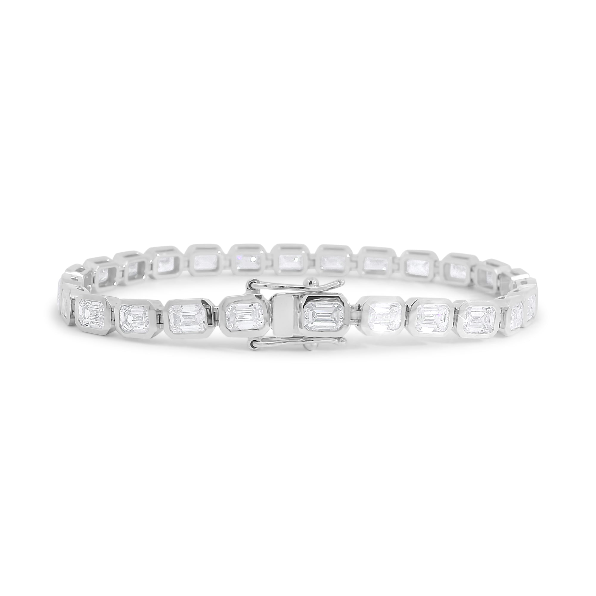 9ct Emerald Cut Tennis Bracelet